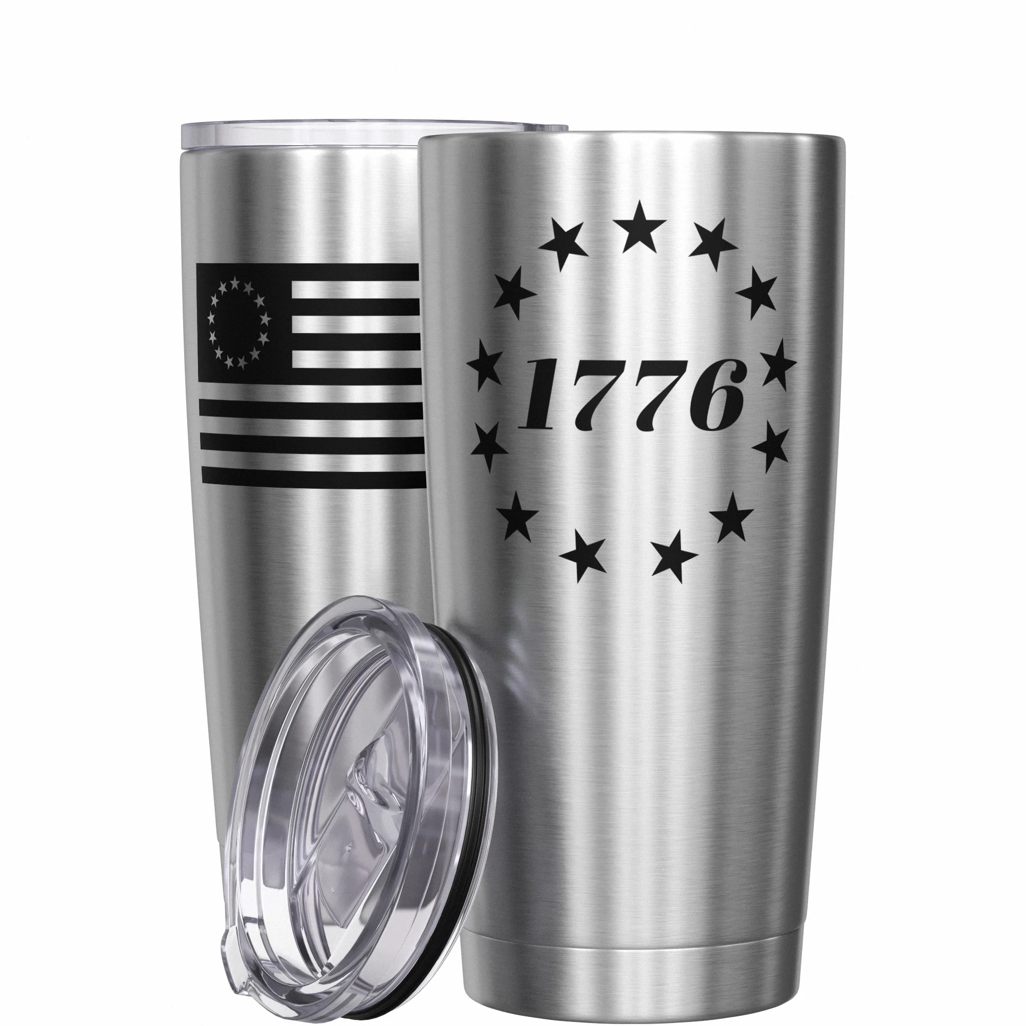 1776 Betsy Ross Flag Stainless Steel Tumbler - Image 11