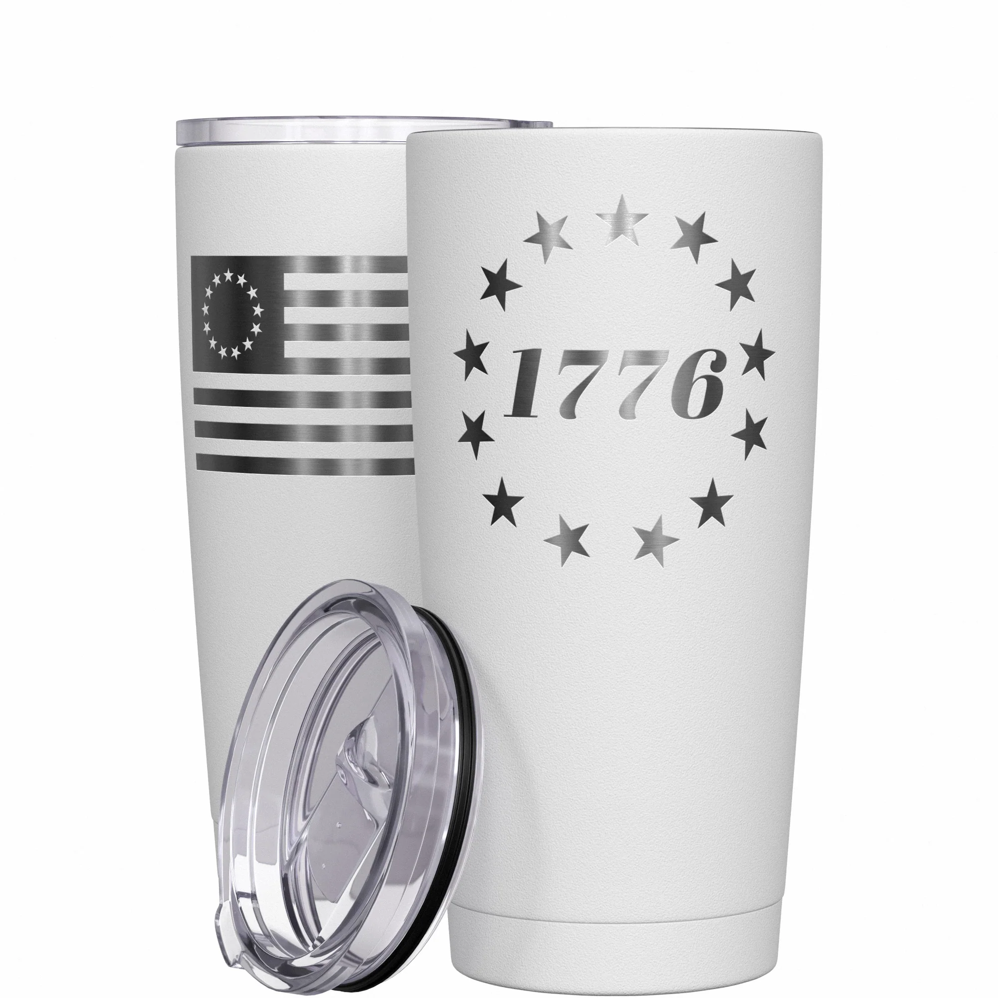 1776 Betsy Ross Flag Stainless Steel Tumbler - Image 12
