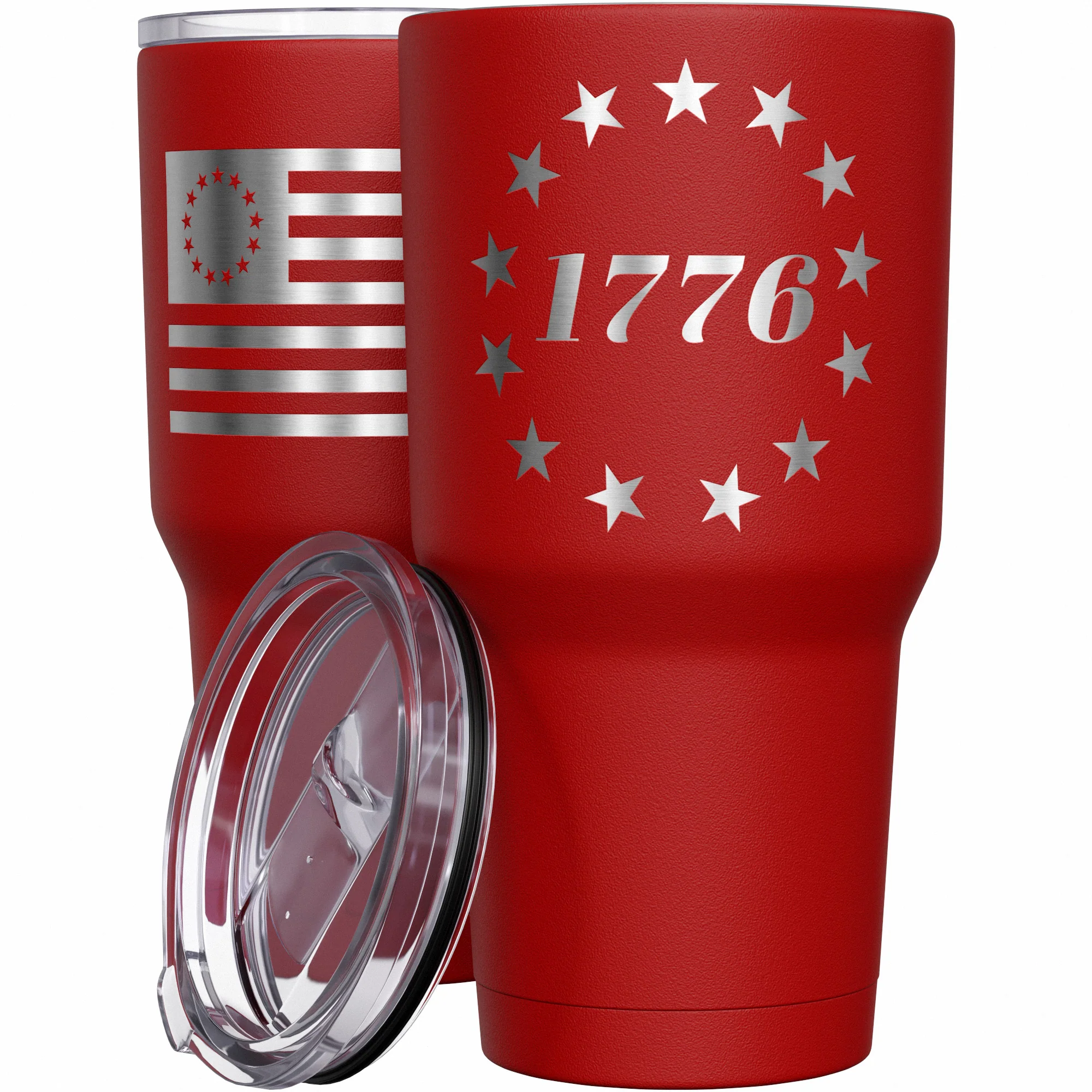 1776 Betsy Ross Flag Stainless Steel Tumbler - Image 8