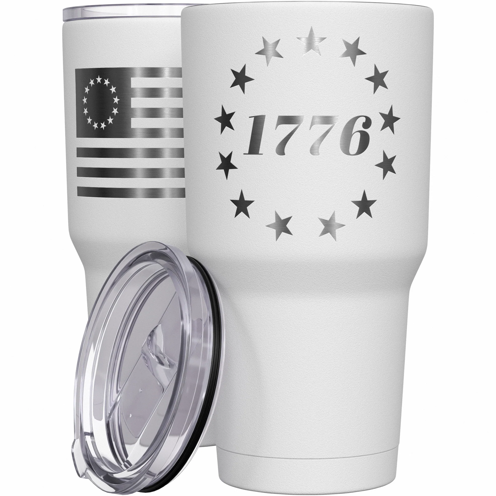 1776 Betsy Ross Flag Stainless Steel Tumbler - Image 9