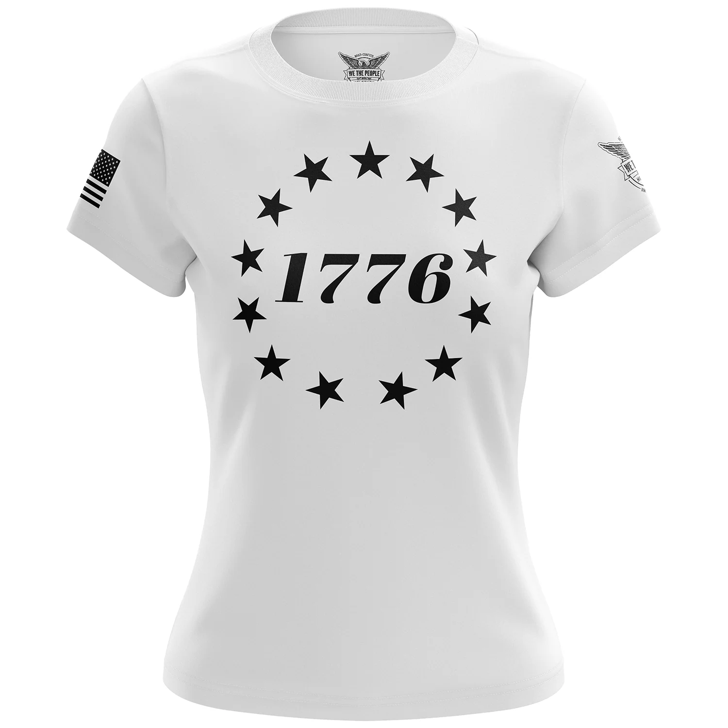 1776 Betsy Ross Flag Women's Short Sleeve Shirt - Image 7