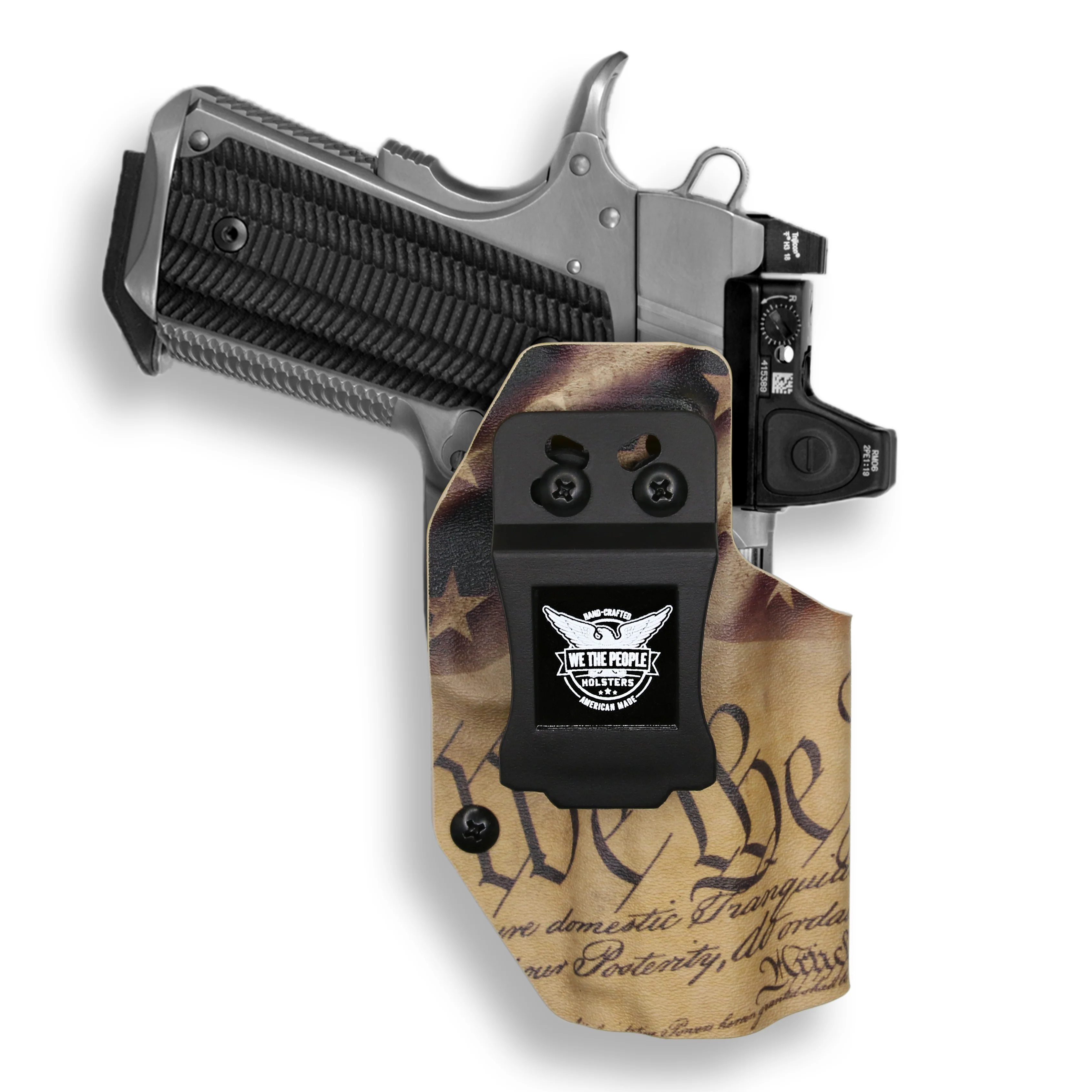 1911 3.25" Defender 45ACP No Rail Only Red Dot Optic Cut IWB Holster - Image 17