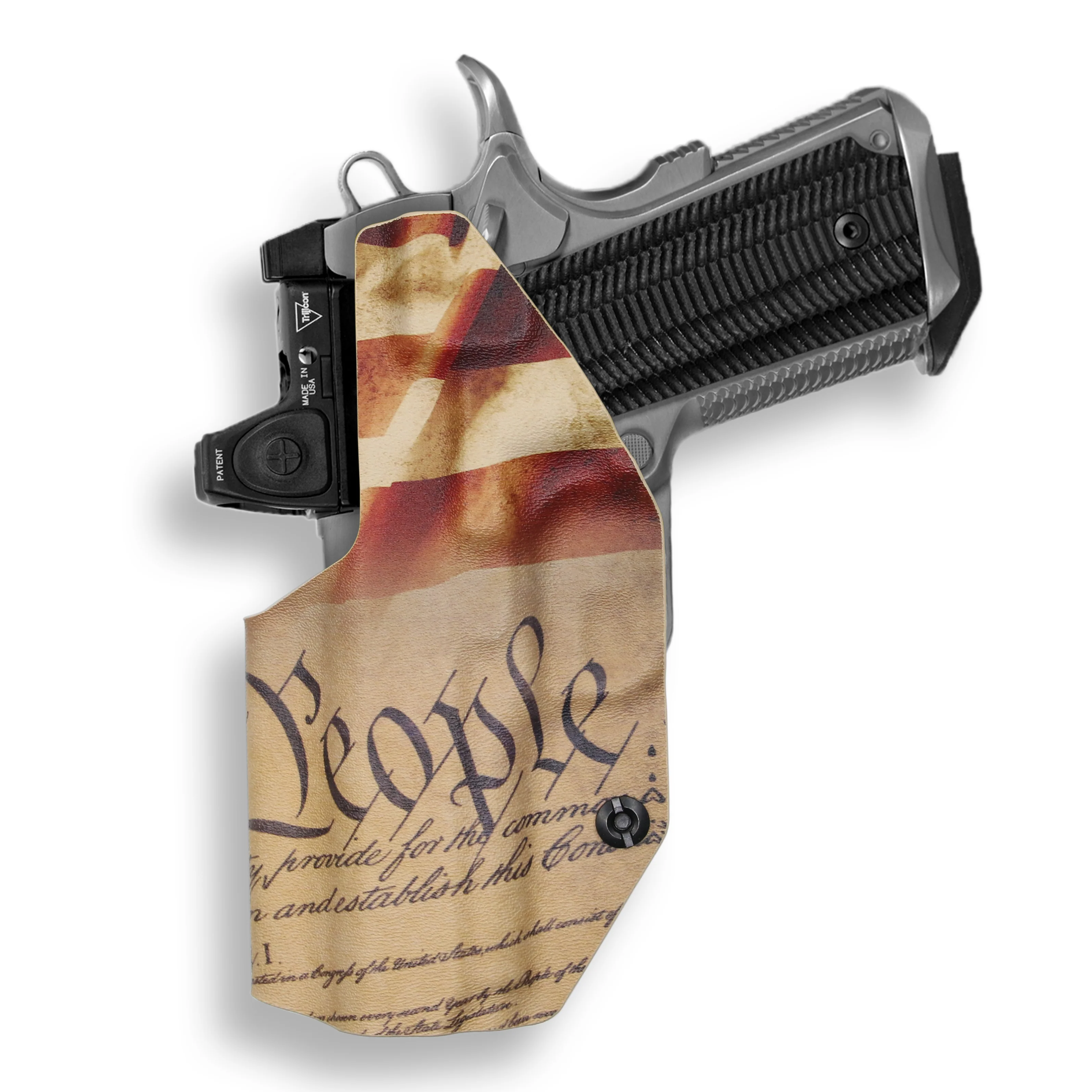 1911 3.25" Defender 45ACP No Rail Only Red Dot Optic Cut IWB Holster - Image 18