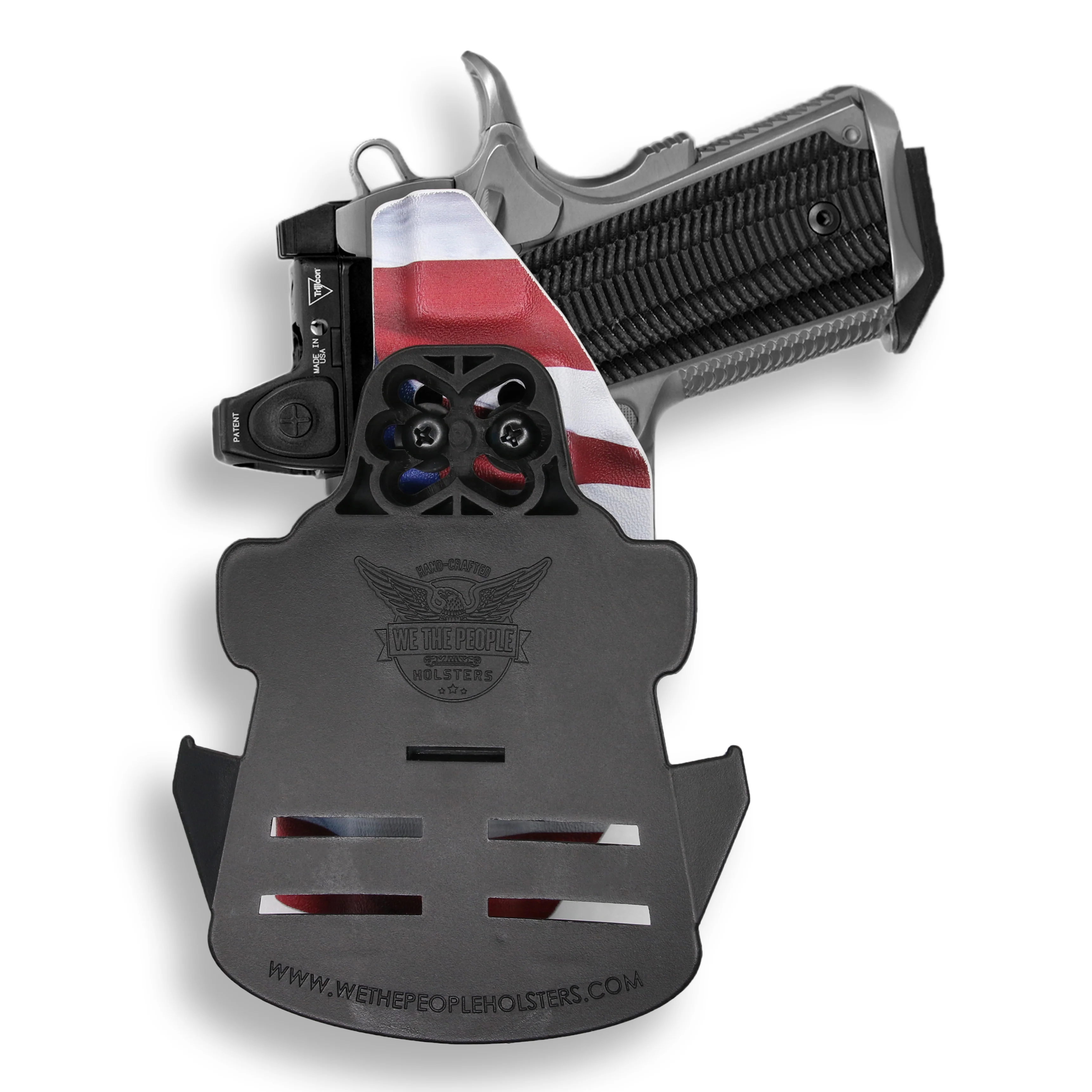 1911 3.25" Defender 45ACP No Rail Only Red Dot Optic Cut OWB Holster - Image 10