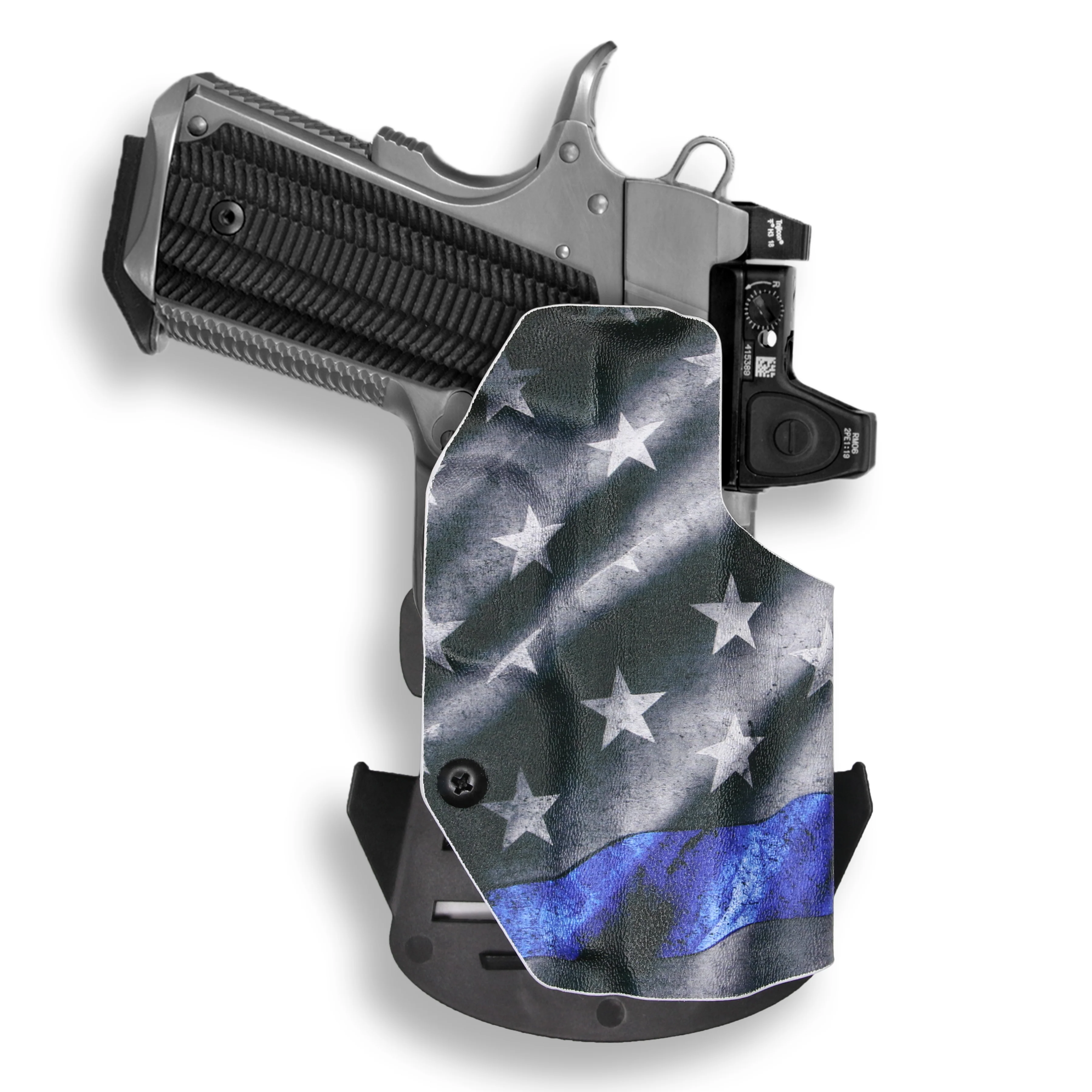 1911 3.25" Defender 45ACP No Rail Only Red Dot Optic Cut OWB Holster - Image 13