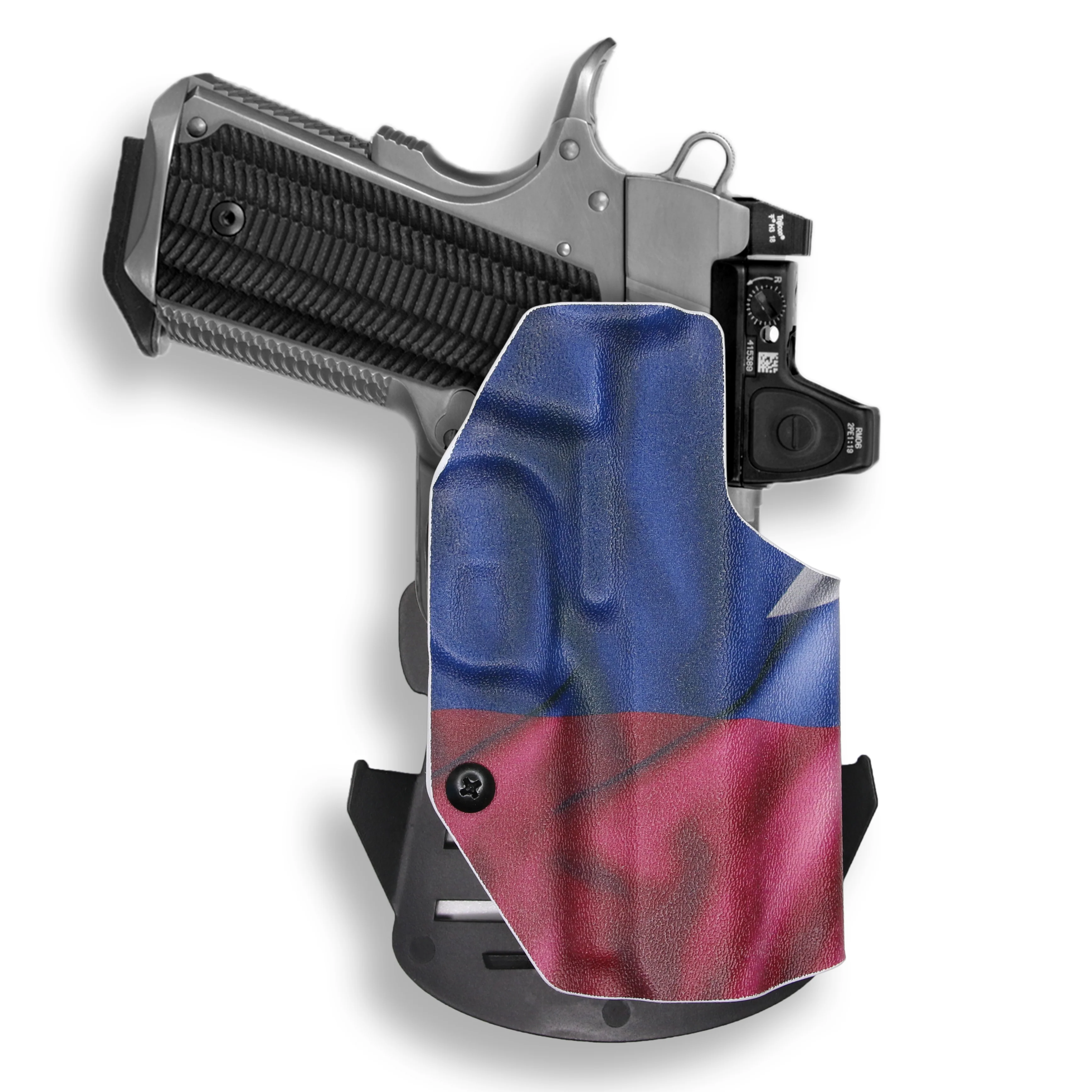 1911 3.25" Defender 45ACP No Rail Only Red Dot Optic Cut OWB Holster - Image 19