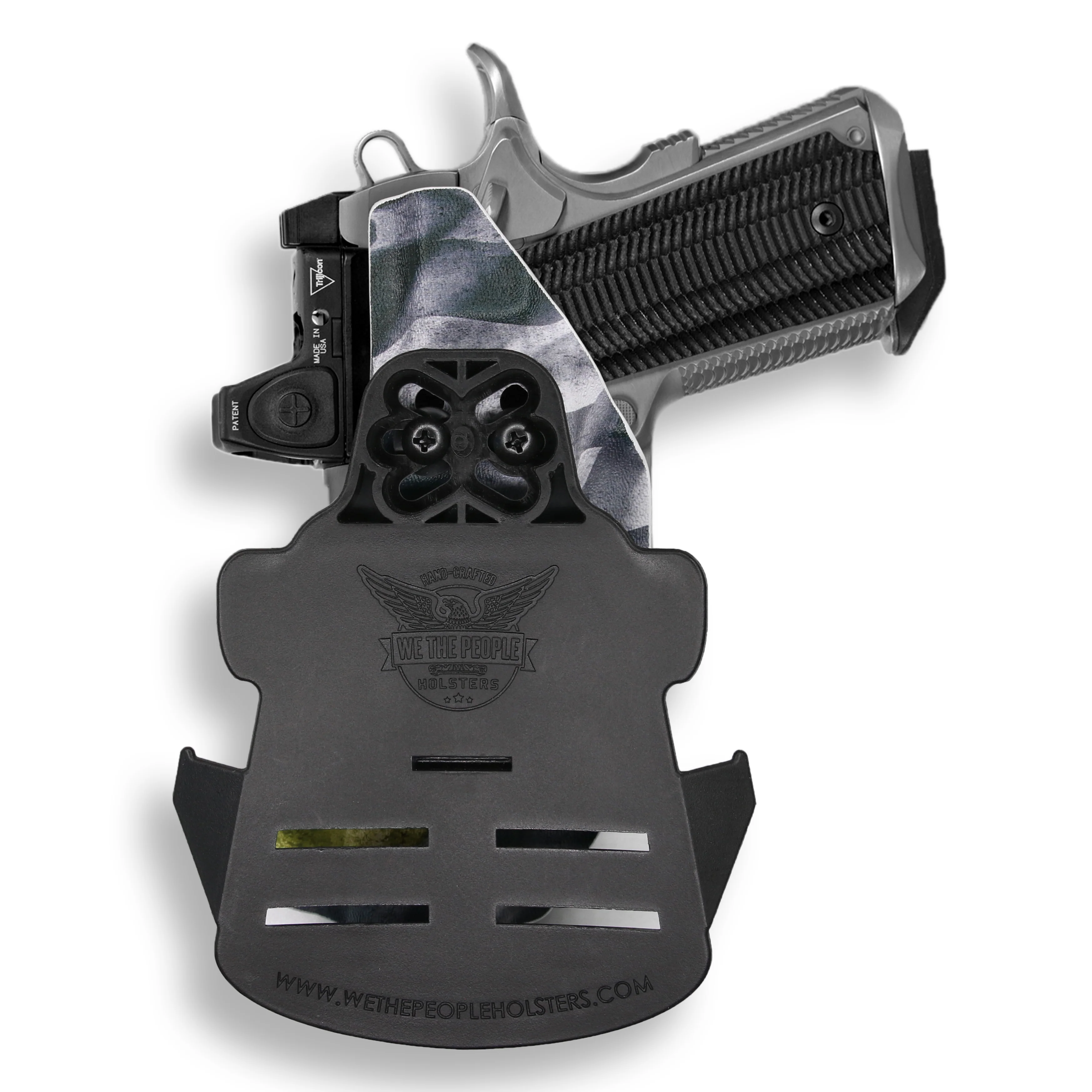 1911 3.25" Defender 45ACP No Rail Only Red Dot Optic Cut OWB Holster - Image 23