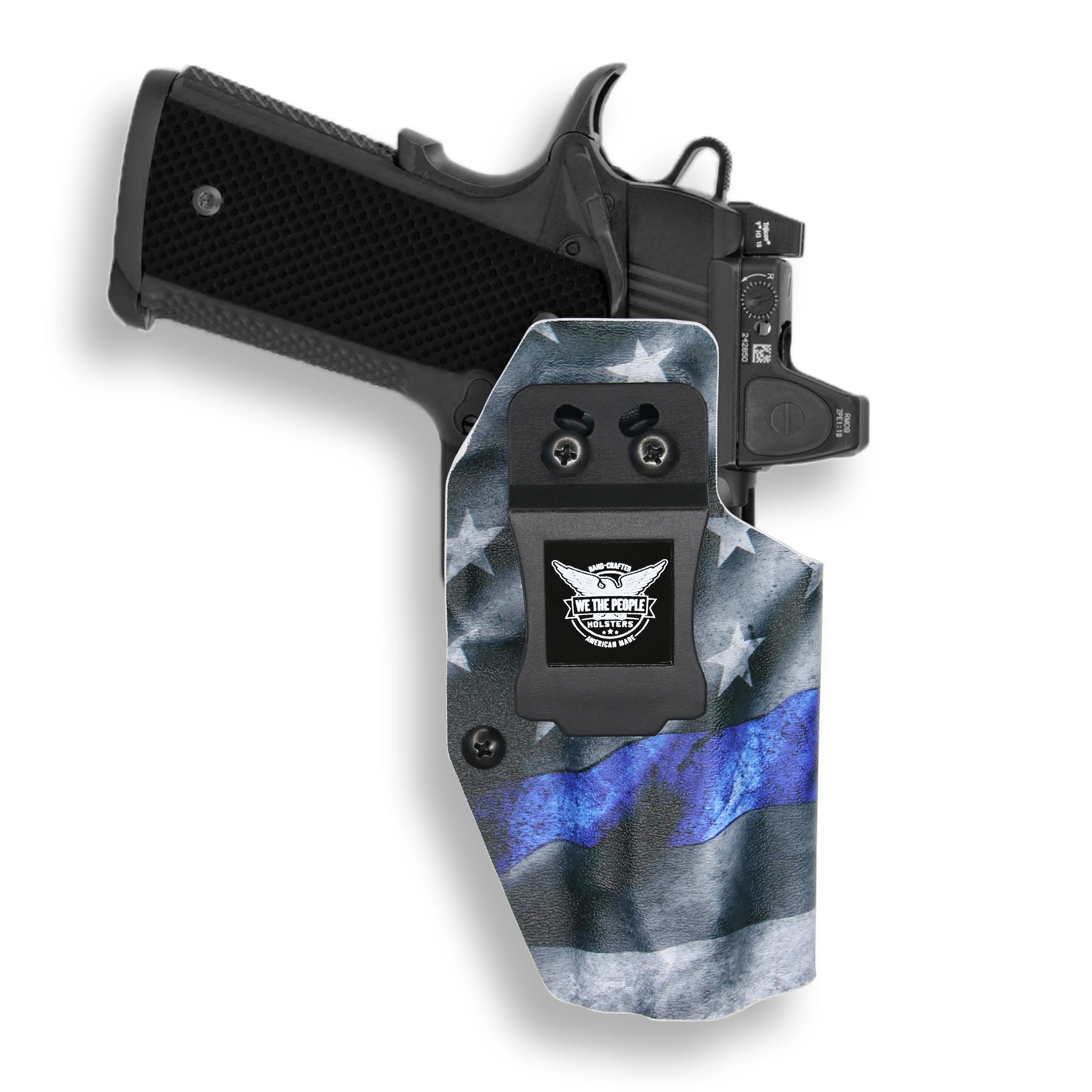 1911 4" Commander 45ACP No Rail Only Red Dot Optic Cut IWB Holster - Image 11