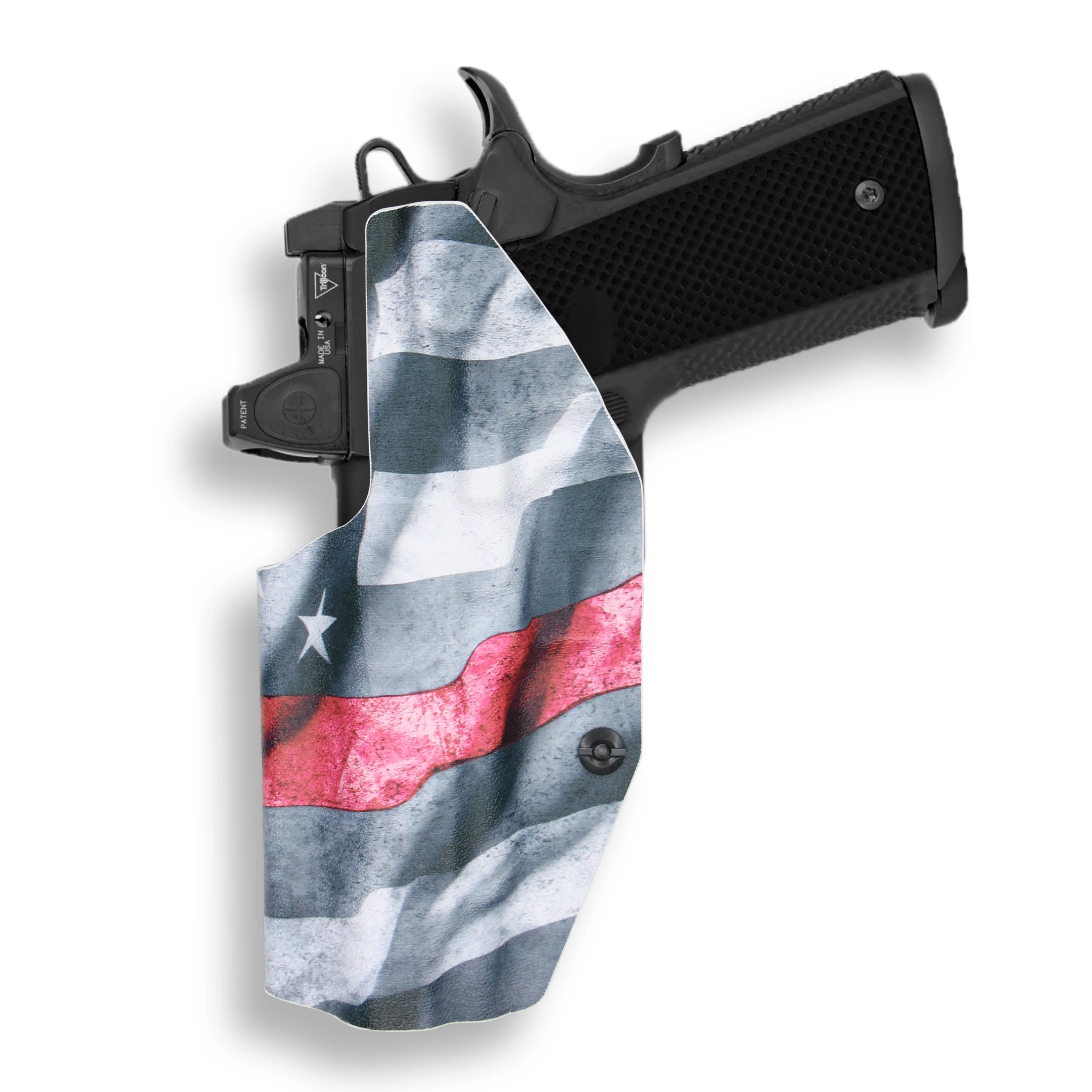 1911 4" Commander 45ACP No Rail Only Red Dot Optic Cut IWB Holster - Image 14