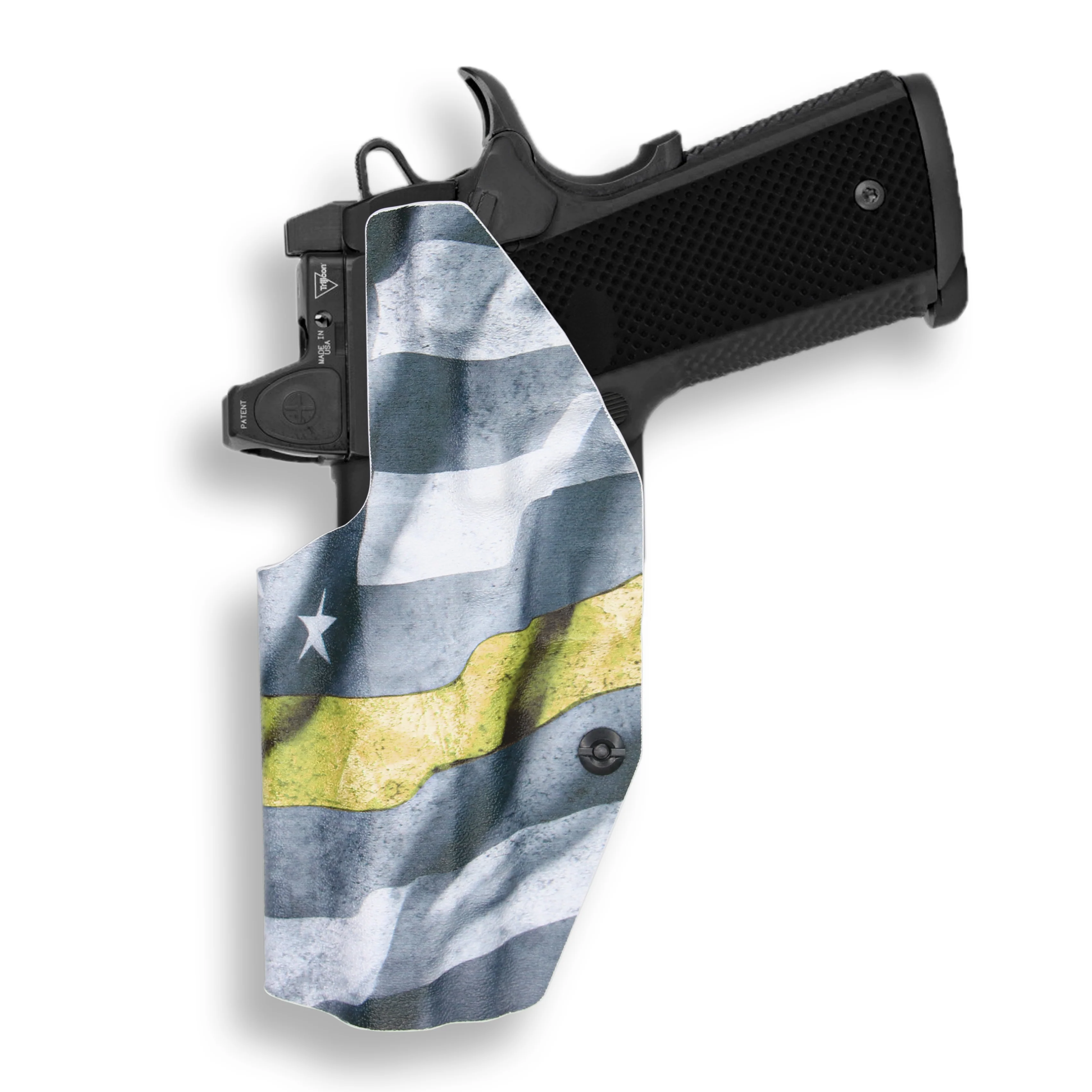 1911 4" Commander 45ACP No Rail Only Red Dot Optic Cut IWB Holster - Image 16