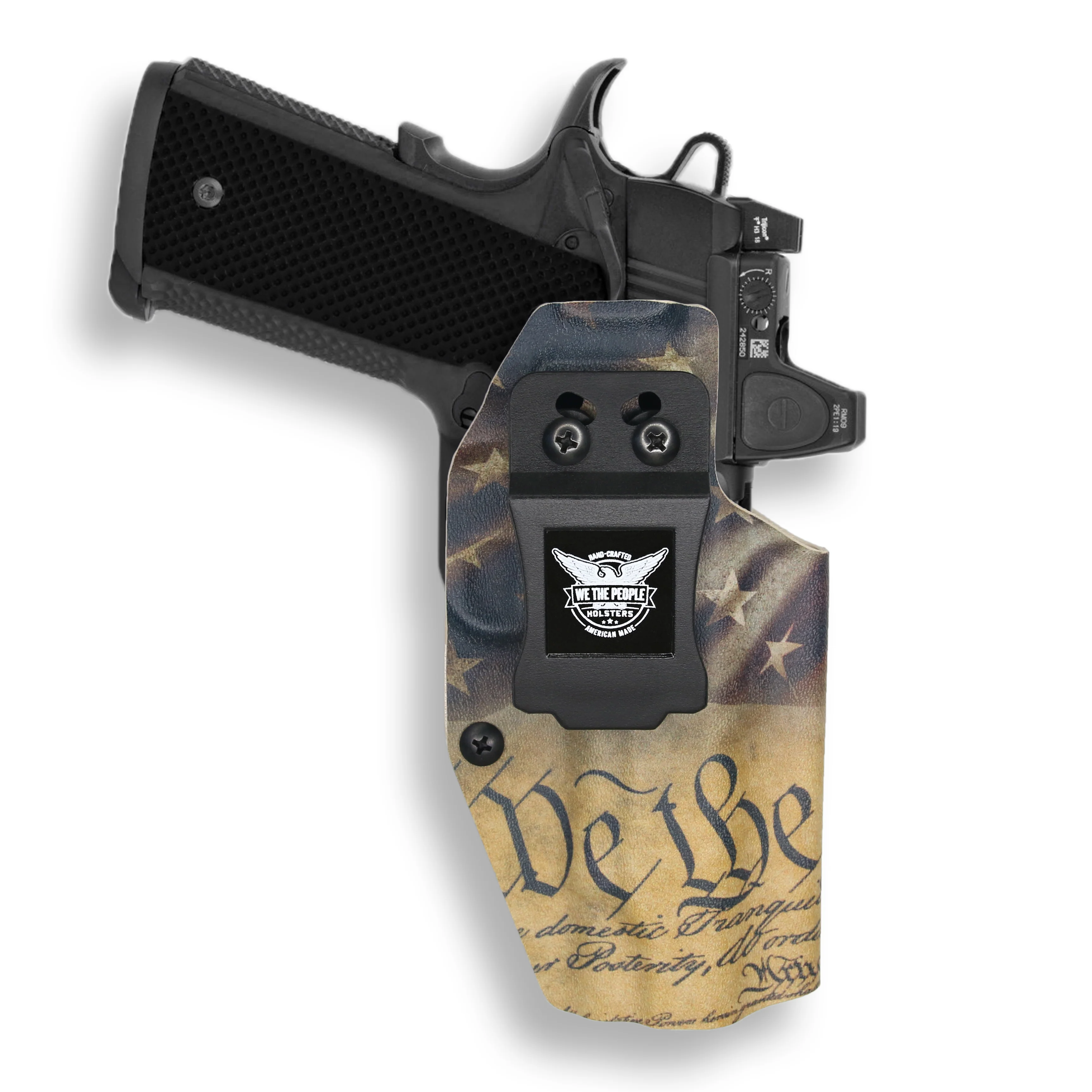 1911 4" Commander 45ACP No Rail Only Red Dot Optic Cut IWB Holster - Image 17