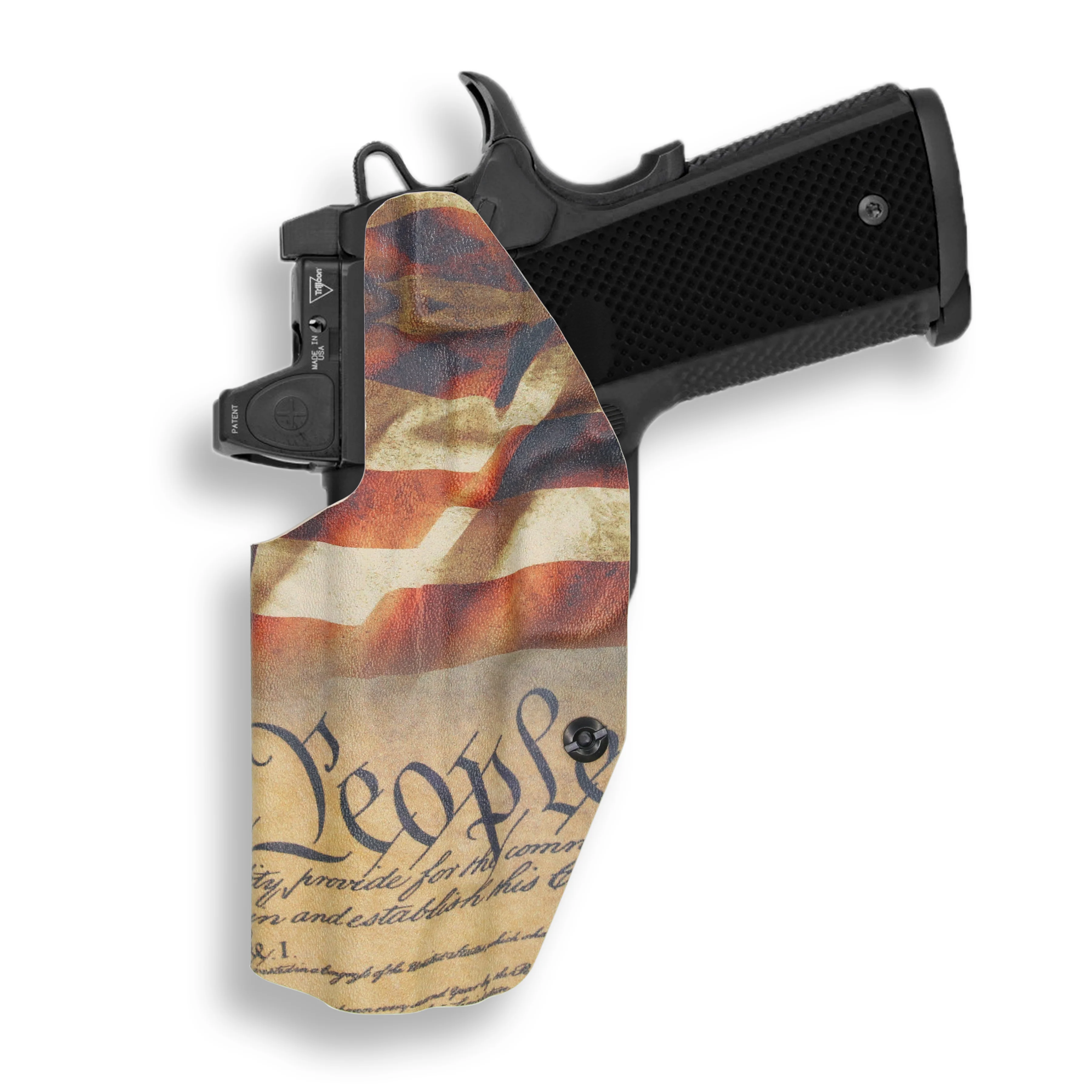 1911 4" Commander 45ACP No Rail Only Red Dot Optic Cut IWB Holster - Image 18