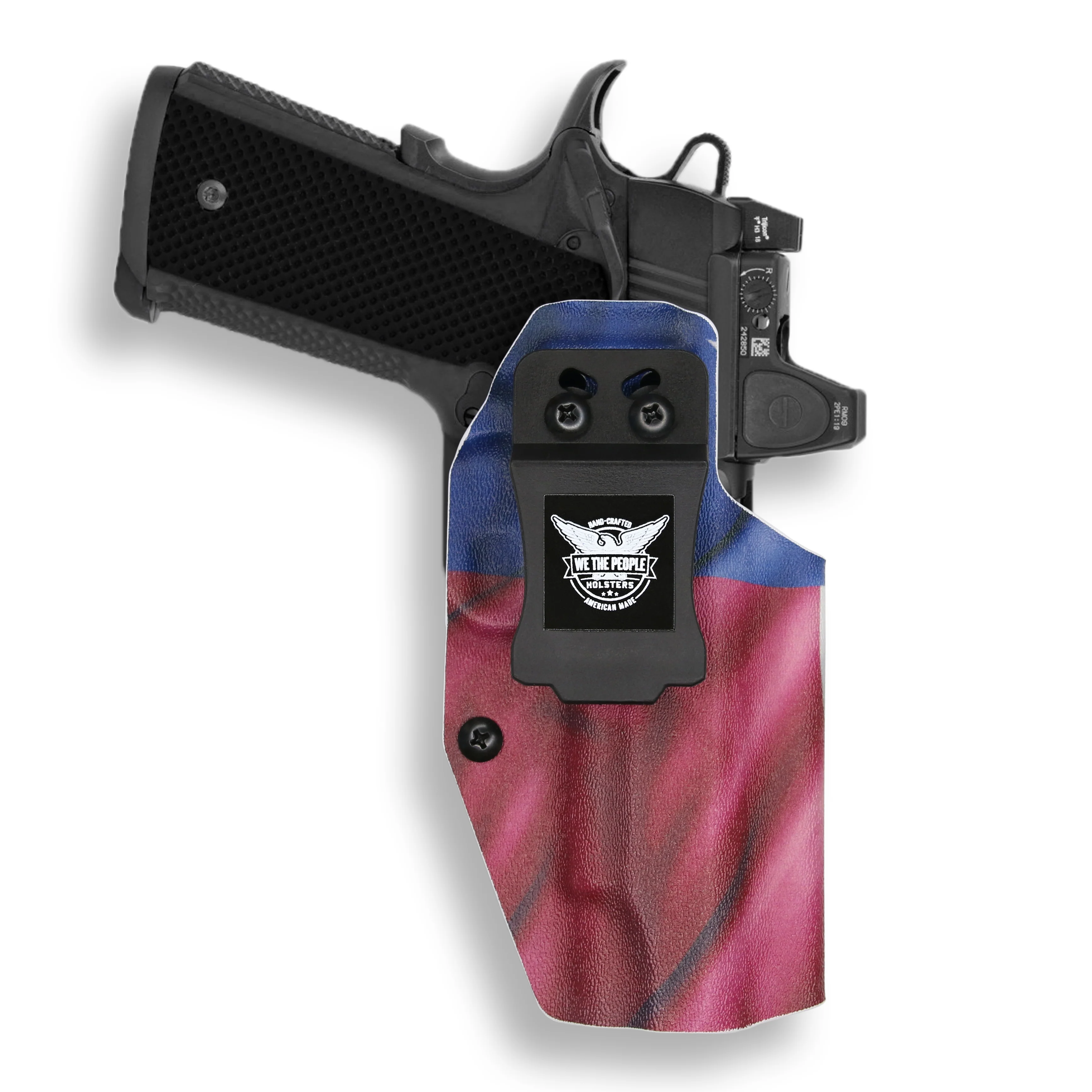 1911 4" Commander 45ACP No Rail Only Red Dot Optic Cut IWB Holster - Image 21