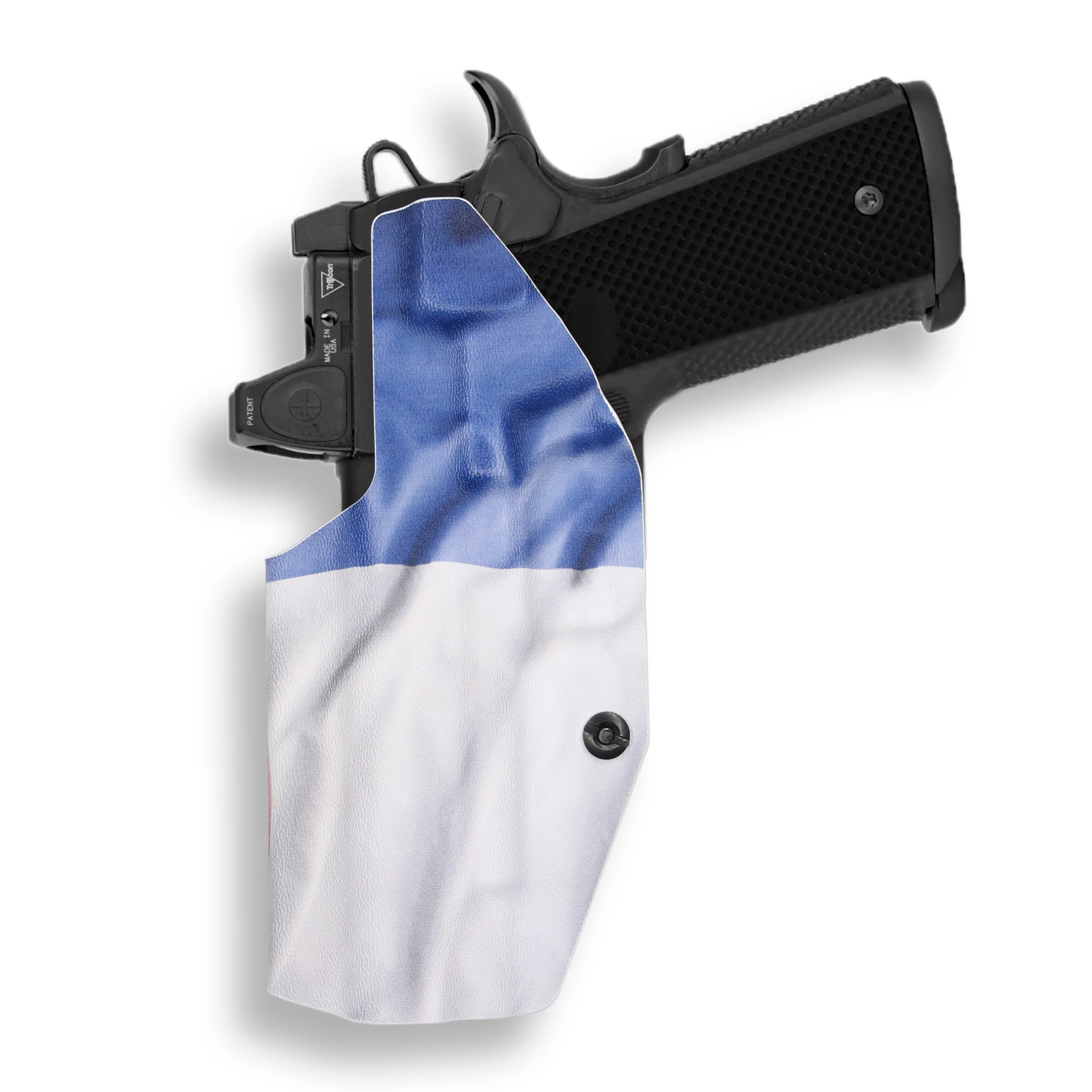1911 4" Commander 45ACP No Rail Only Red Dot Optic Cut IWB Holster - Image 22