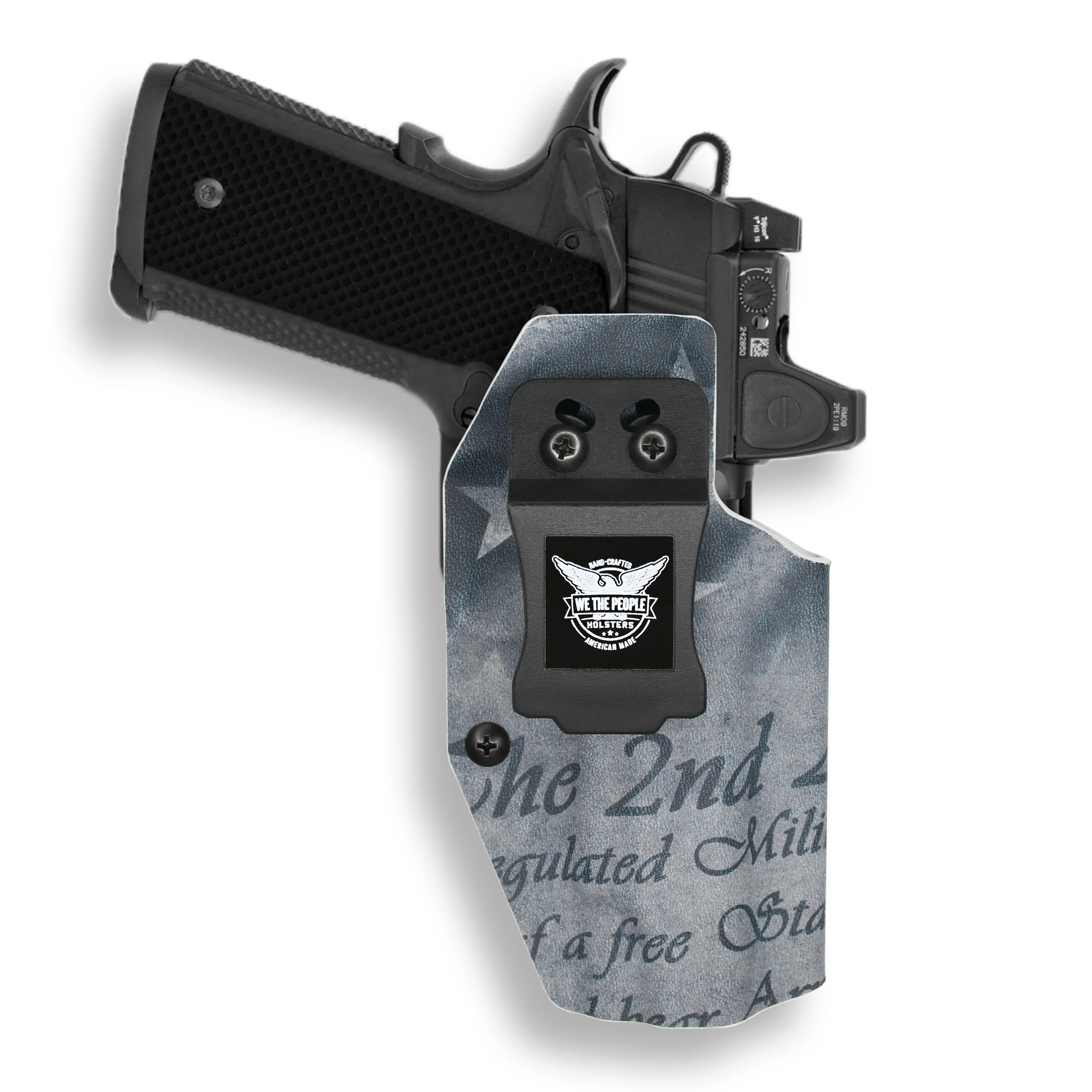 1911 4" Commander 45ACP No Rail Only Red Dot Optic Cut IWB Holster - Image 29