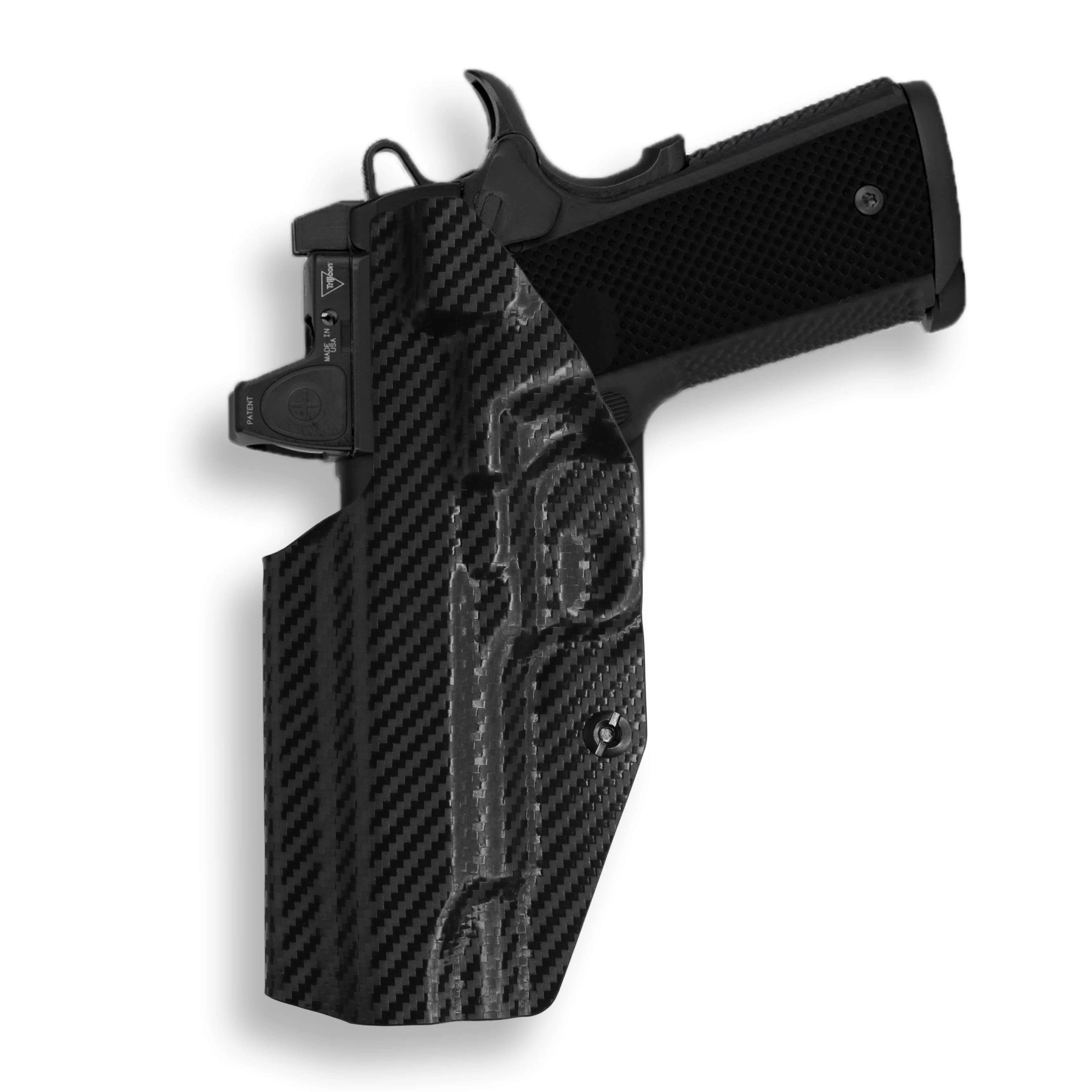 1911 4" Commander 45ACP No Rail Only Red Dot Optic Cut IWB Holster - Image 6