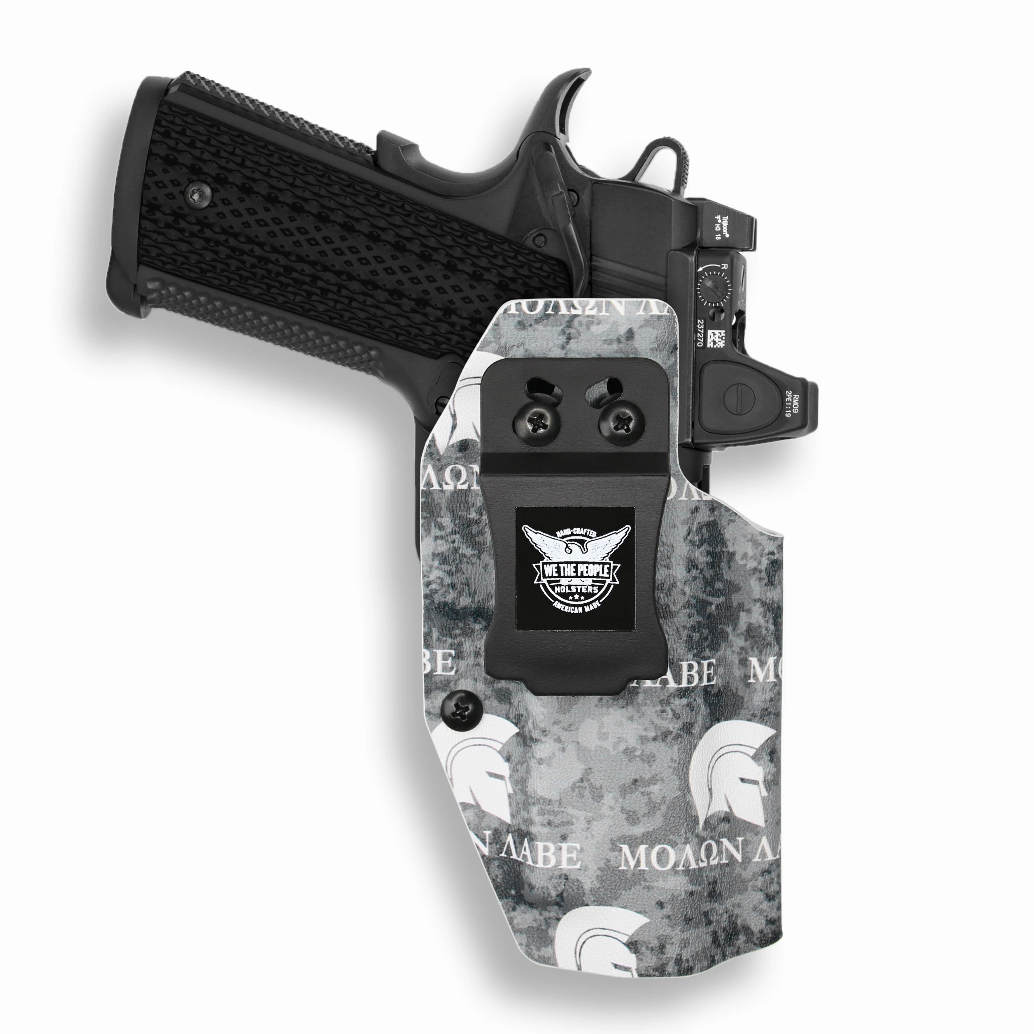 1911 4" Commander 45ACP with Rail Only Red Dot Optic Cut IWB Holster - Image 21