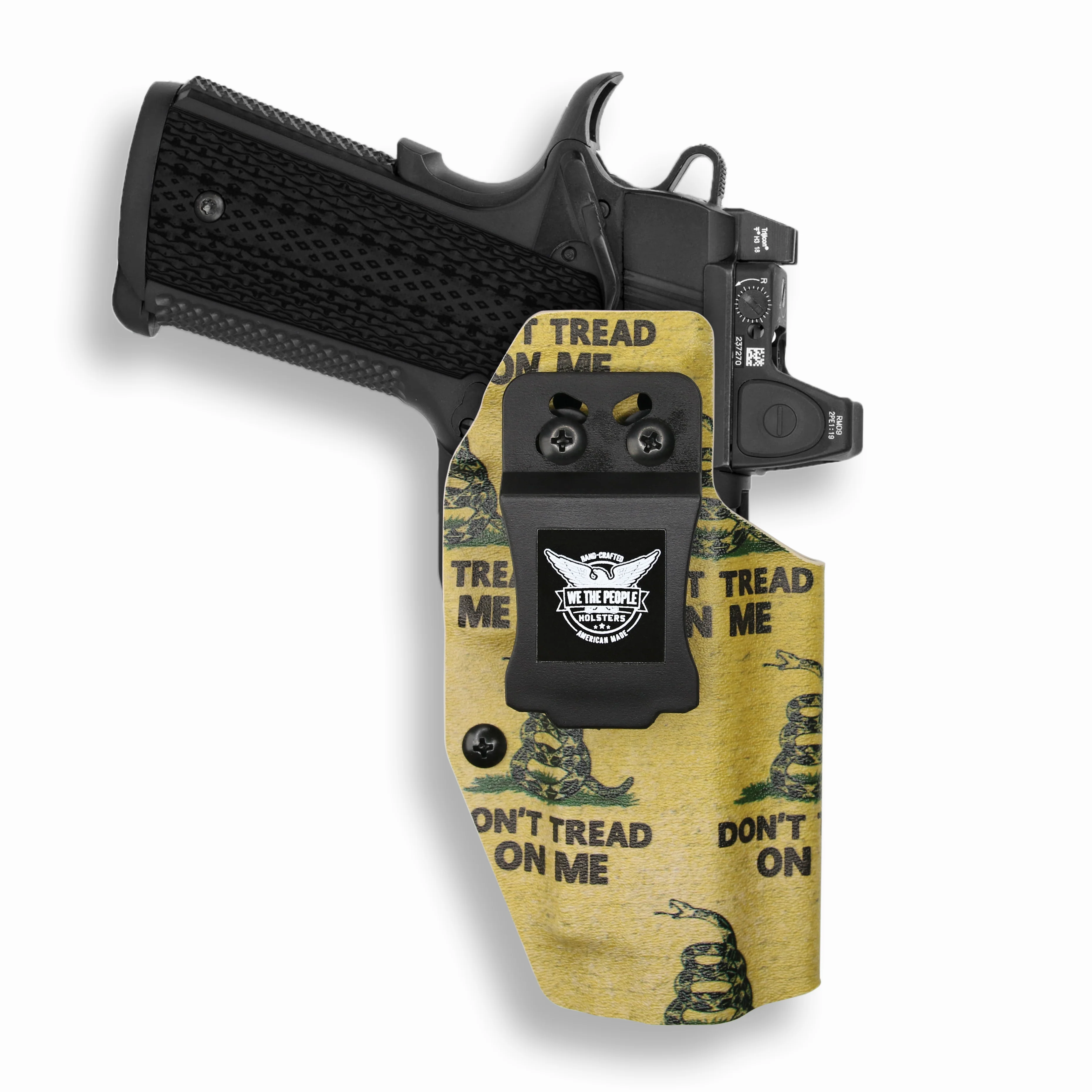 1911 4" Commander 45ACP with Rail Only Red Dot Optic Cut IWB Holster - Image 23