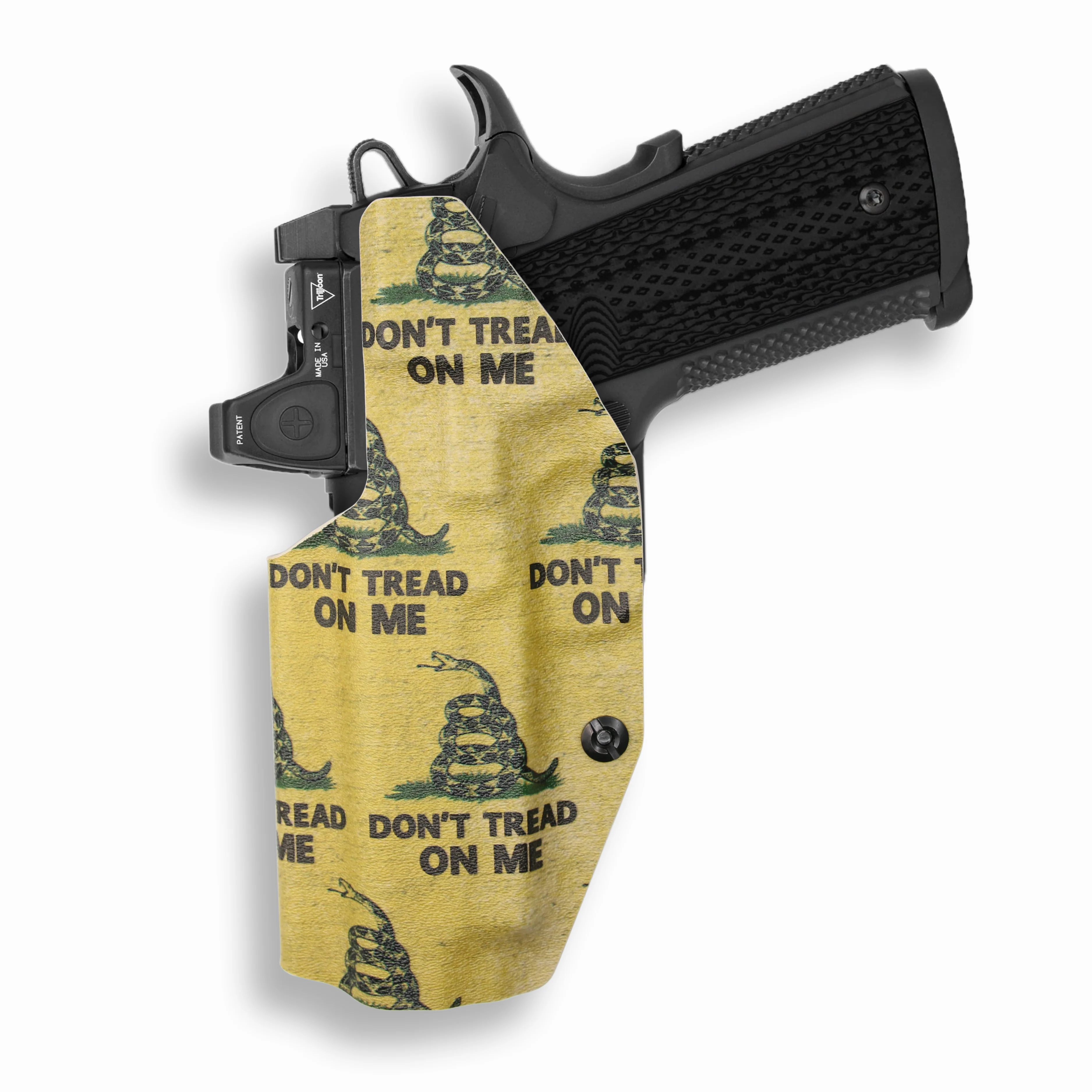 1911 4" Commander 45ACP with Rail Only Red Dot Optic Cut IWB Holster - Image 24