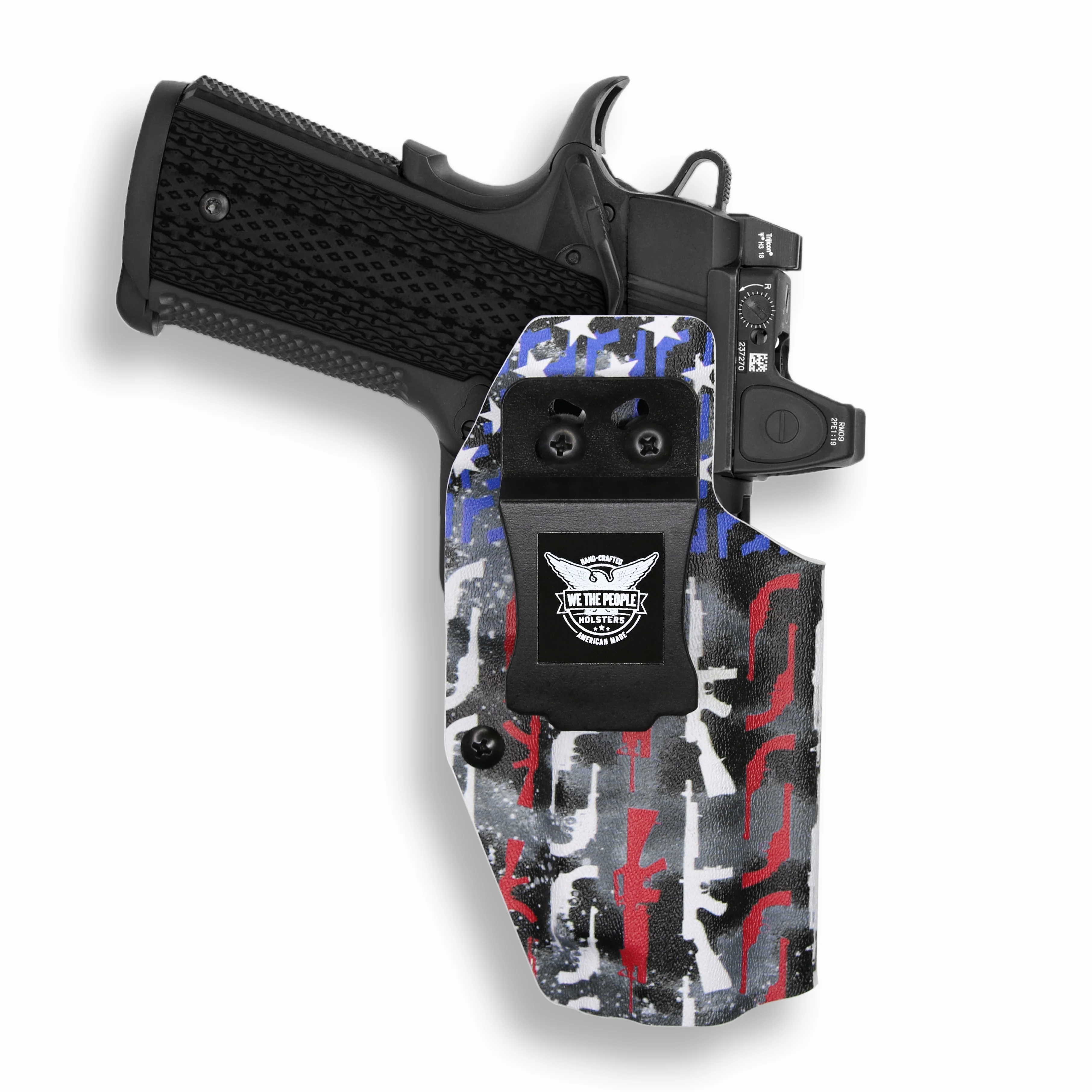 1911 4" Commander 45ACP with Rail Only Red Dot Optic Cut IWB Holster - Image 38