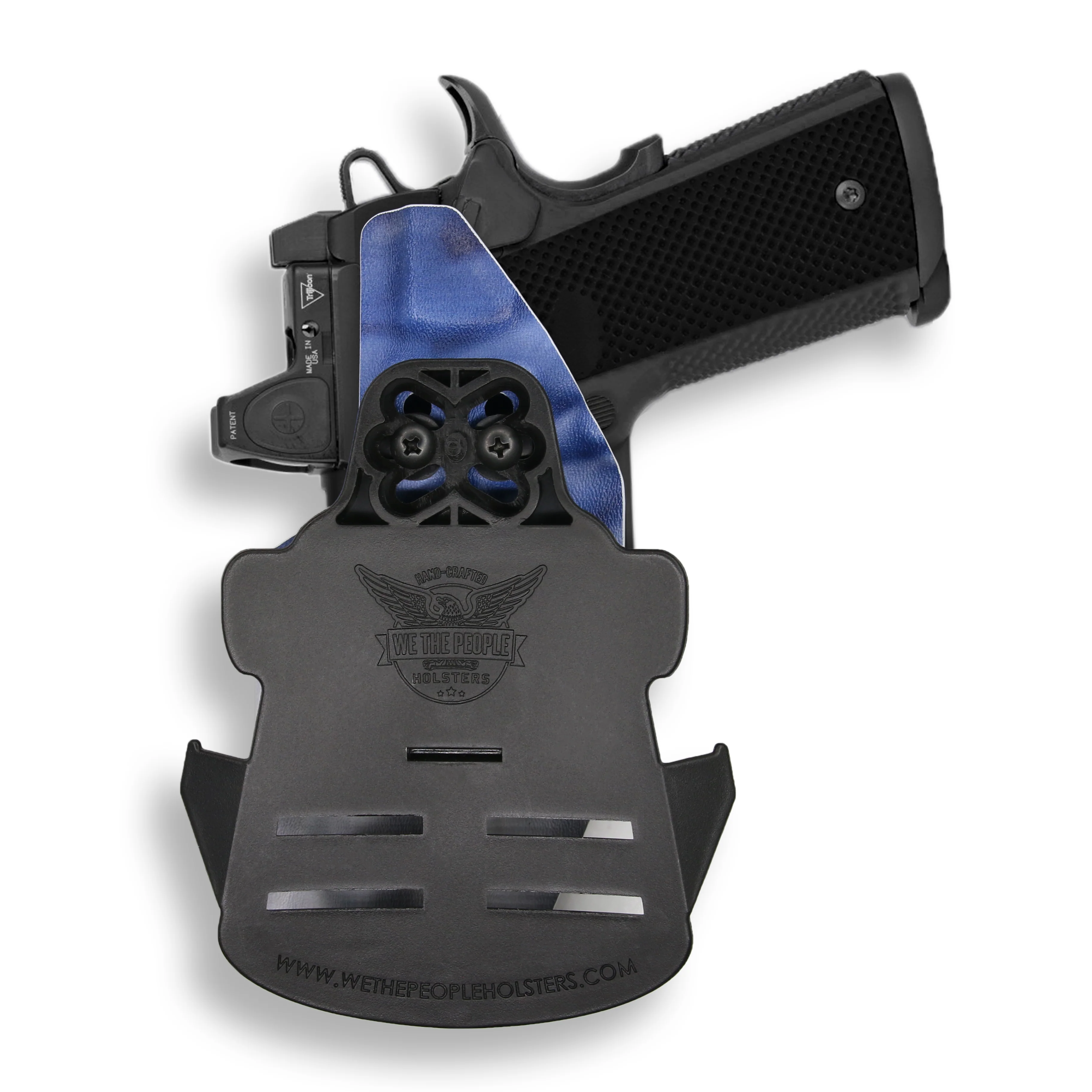 1911 4" Commander 45ACP with Rail Only Red Dot Optic Cut OWB Holster - Image 20
