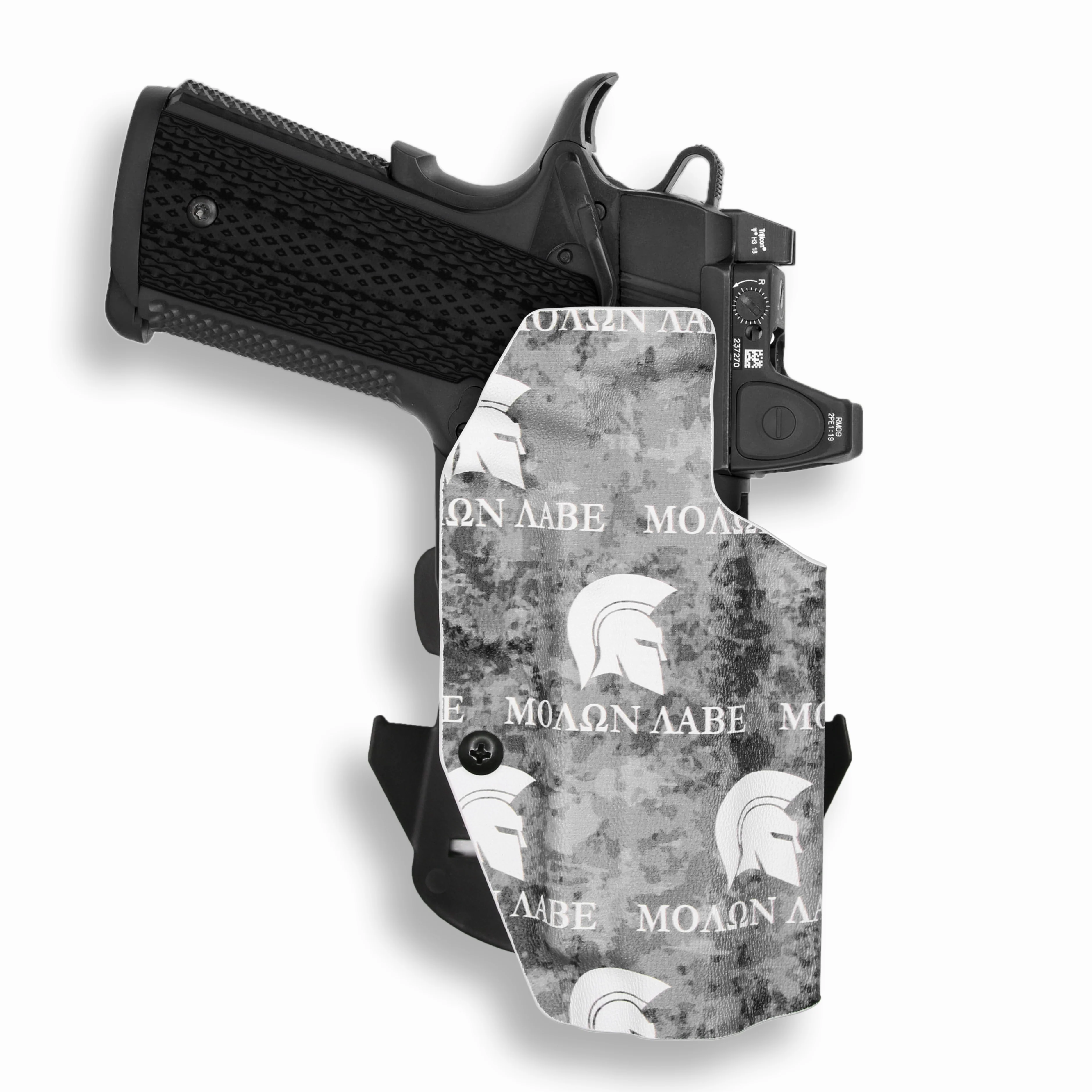 1911 4" Commander 45ACP with Rail Only Red Dot Optic Cut OWB Holster - Image 23