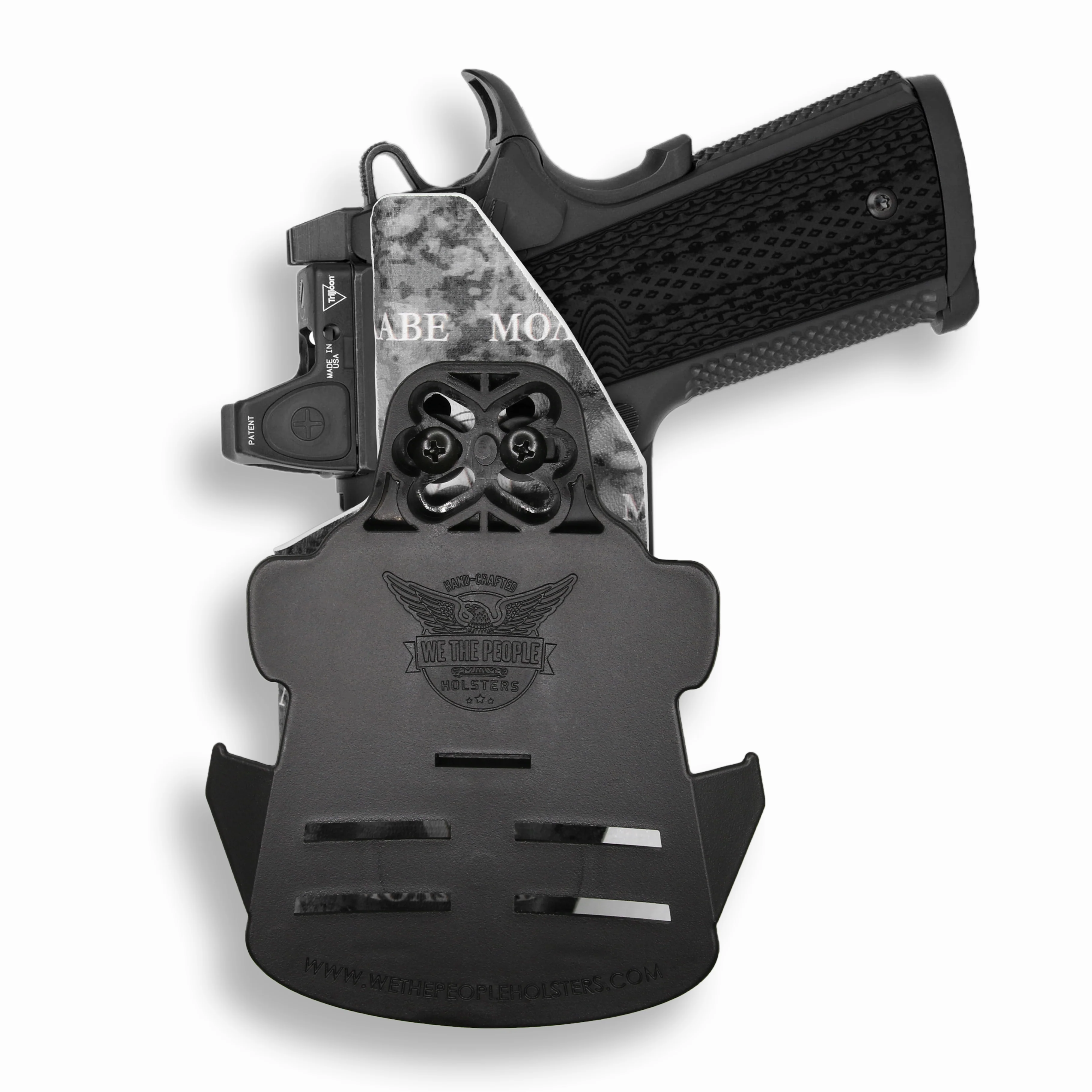 1911 4" Commander 45ACP with Rail Only Red Dot Optic Cut OWB Holster - Image 24