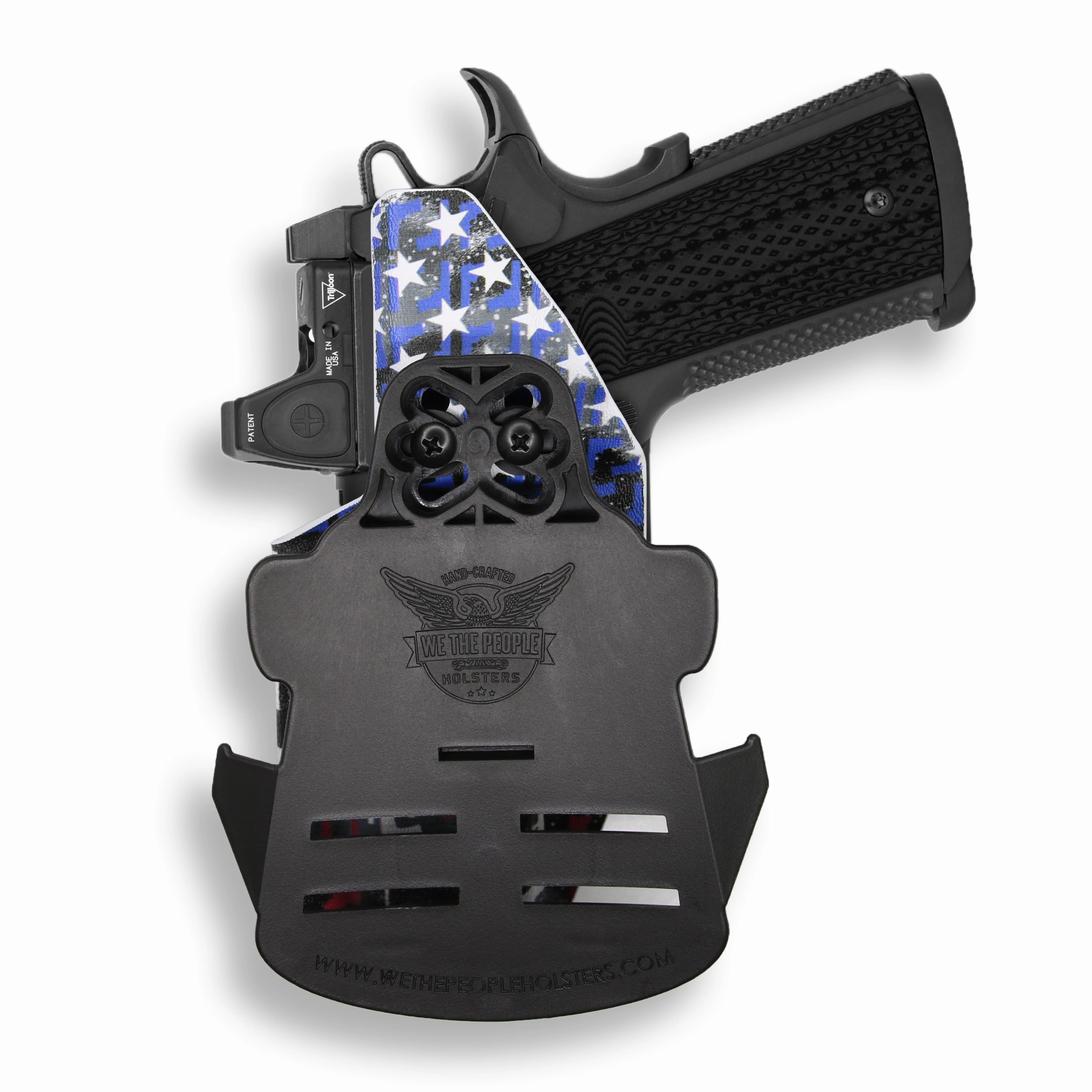 1911 4" Commander 45ACP with Rail Only Red Dot Optic Cut OWB Holster - Image 33