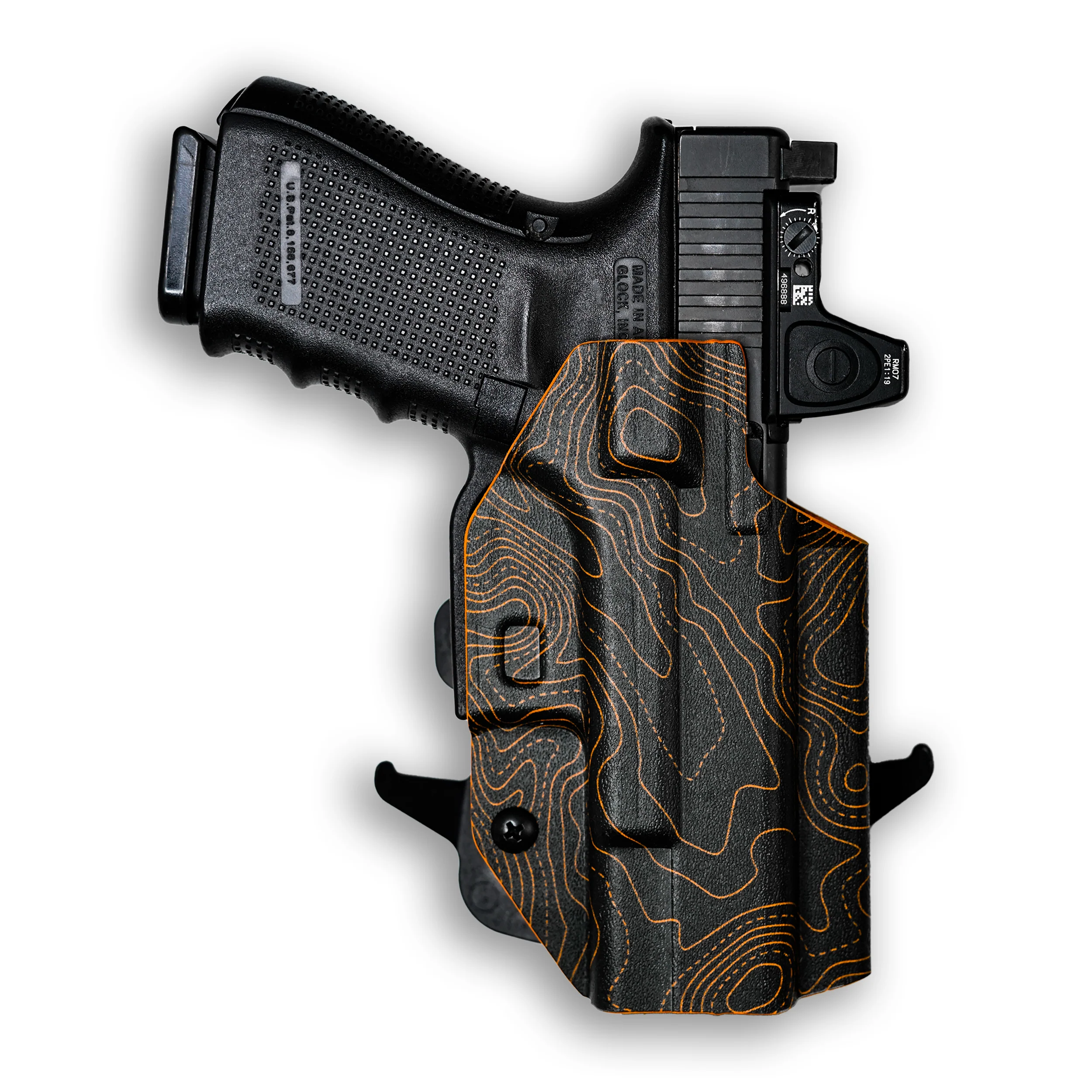 1911 4" Commander 45ACP with Rail Only Red Dot Optic Cut OWB Holster - Image 46