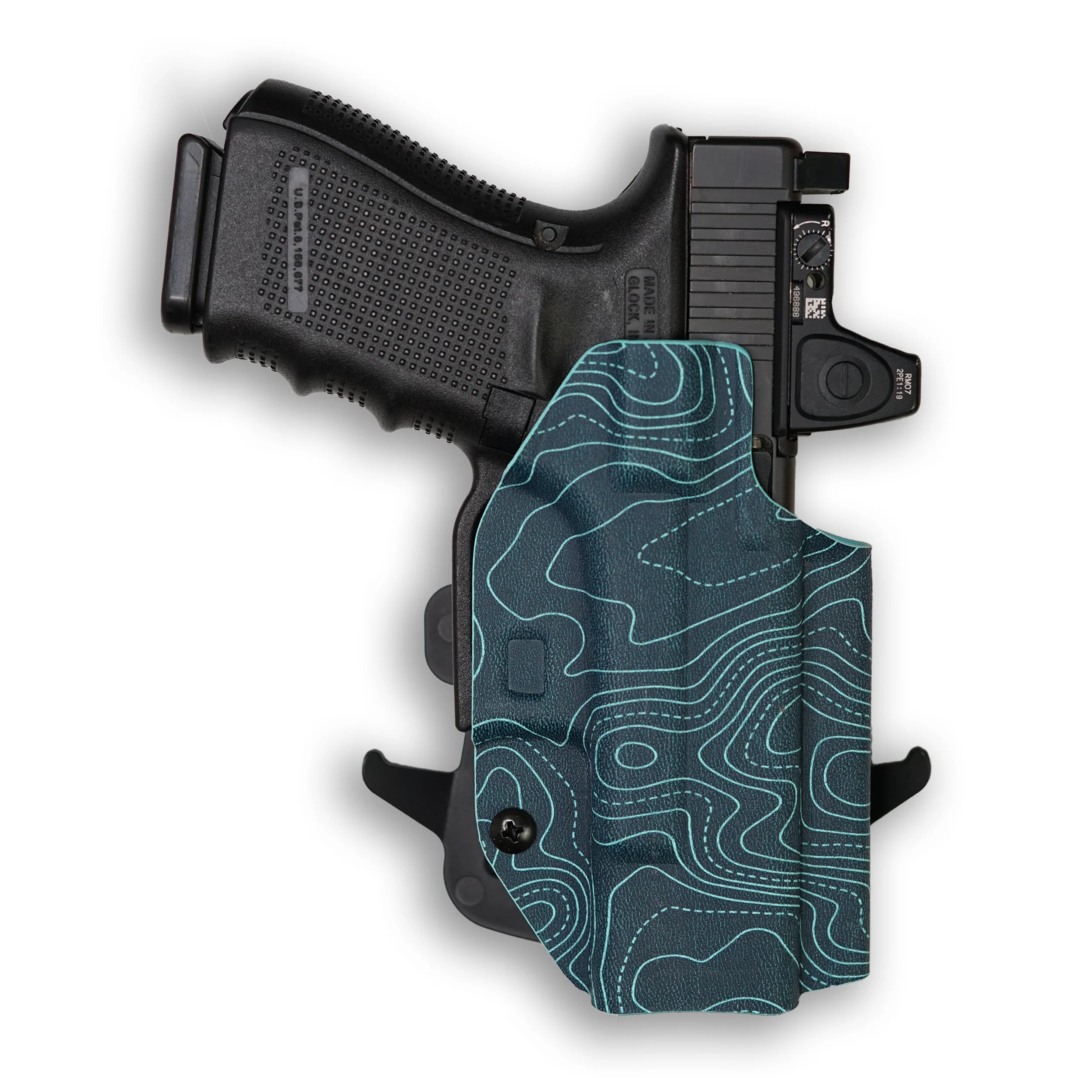1911 4" Commander 45ACP with Rail Only Red Dot Optic Cut OWB Holster - Image 48