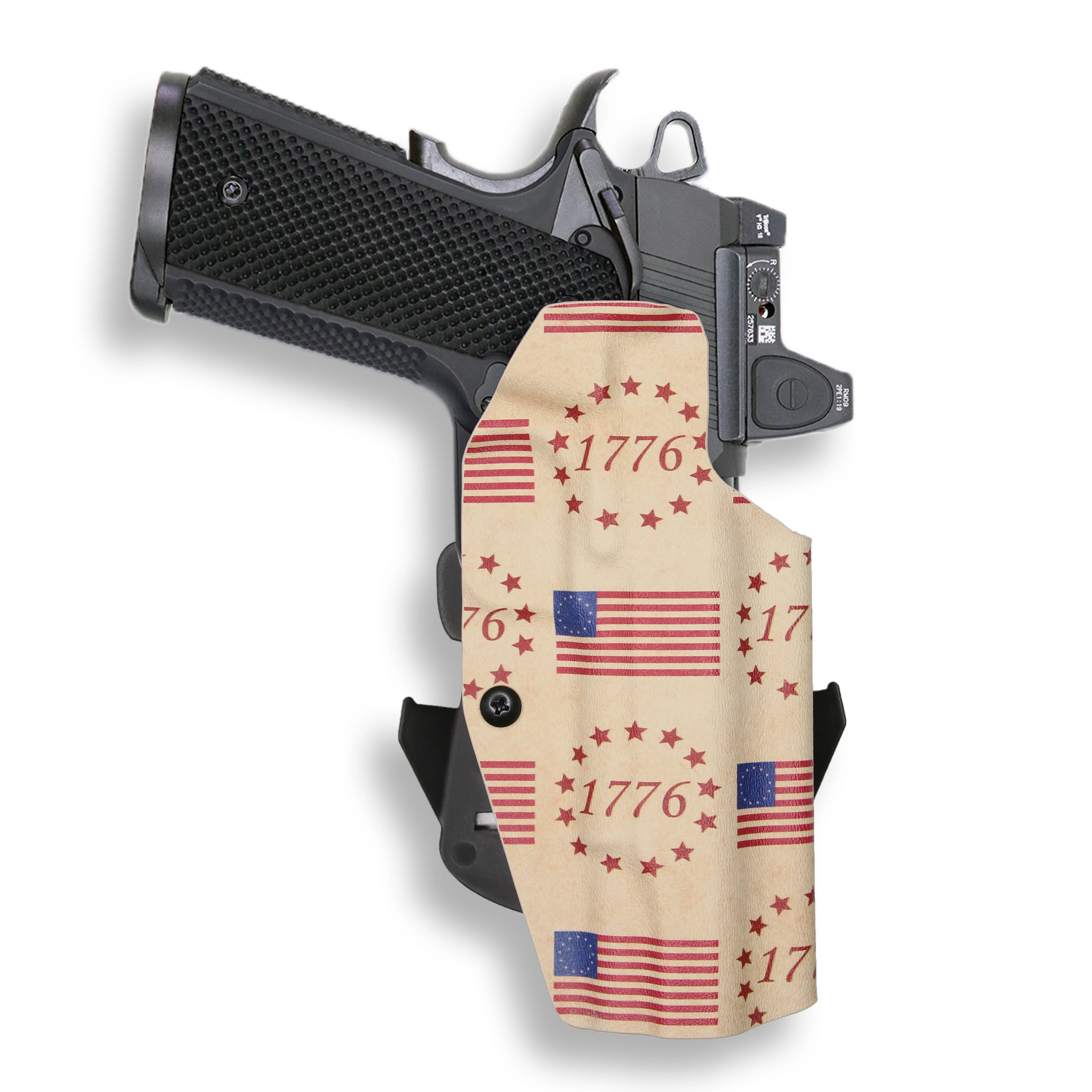 1911 5" Government 45ACP No Rail Only Red Dot Optic Cut OWB Holster - Image 28