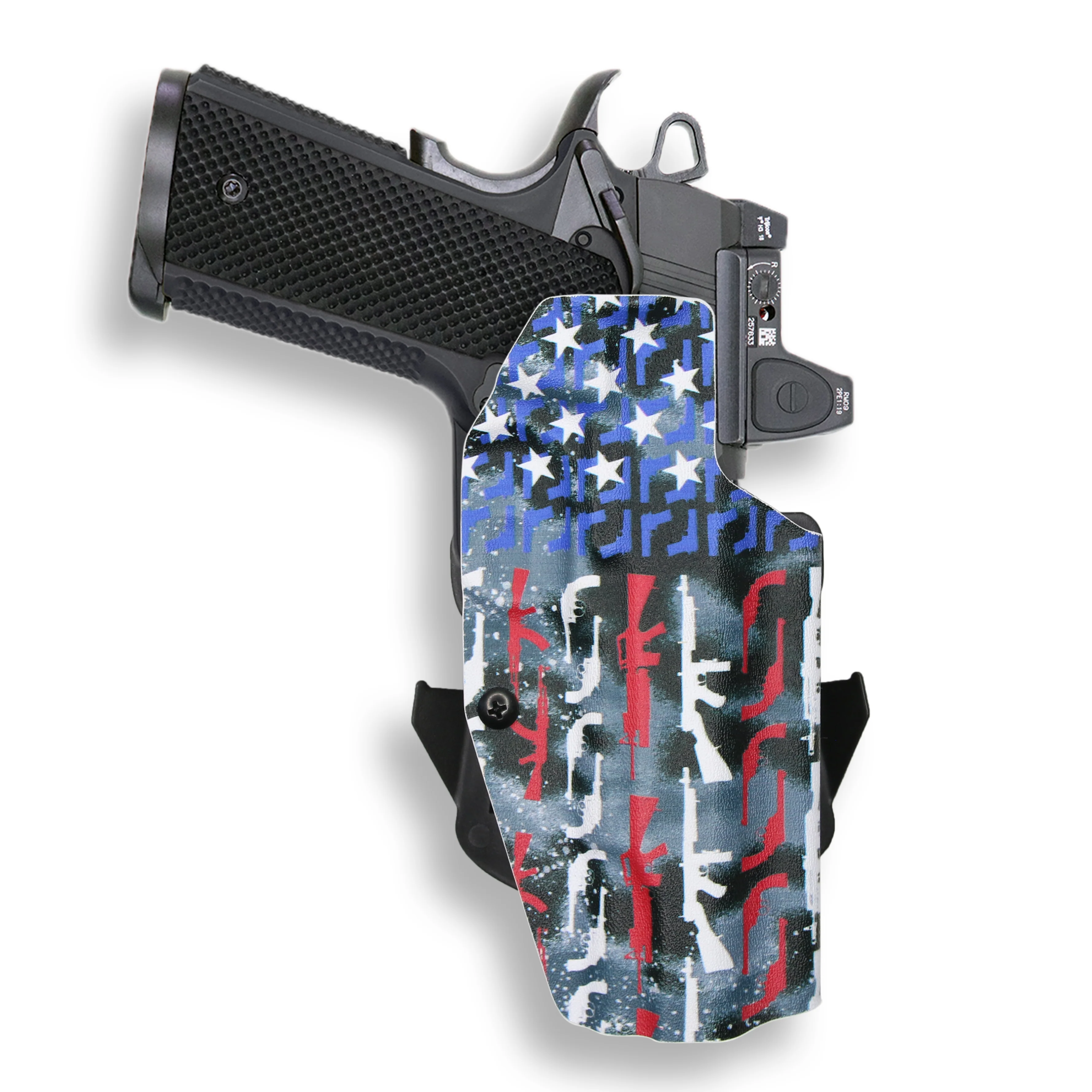 1911 5" Government 45ACP No Rail Only Red Dot Optic Cut OWB Holster - Image 30