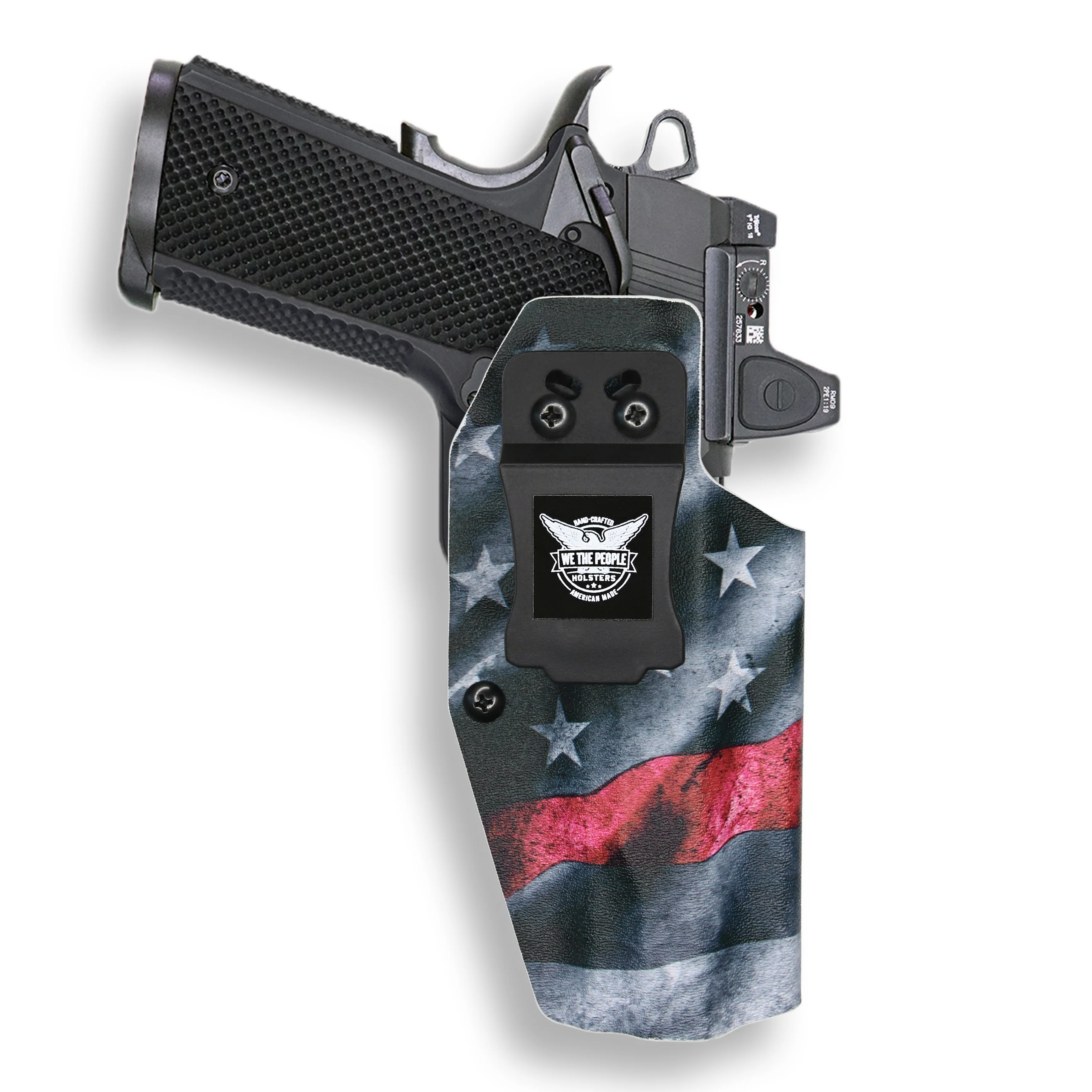 1911 5" Government 45ACP No Rail Only Red Dot Optic Cut IWB Holster - Image 13