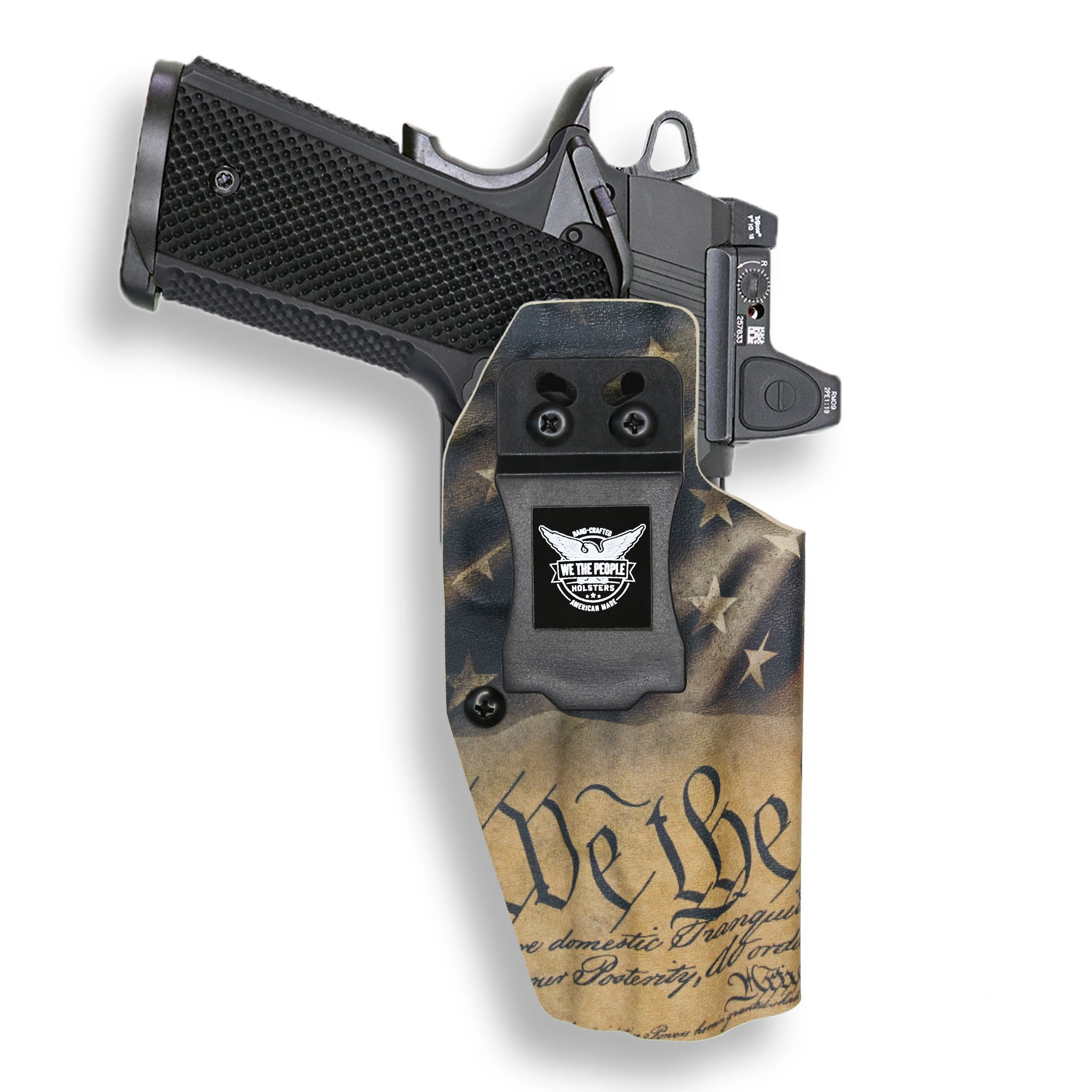 1911 5" Government 45ACP No Rail Only Red Dot Optic Cut IWB Holster - Image 17