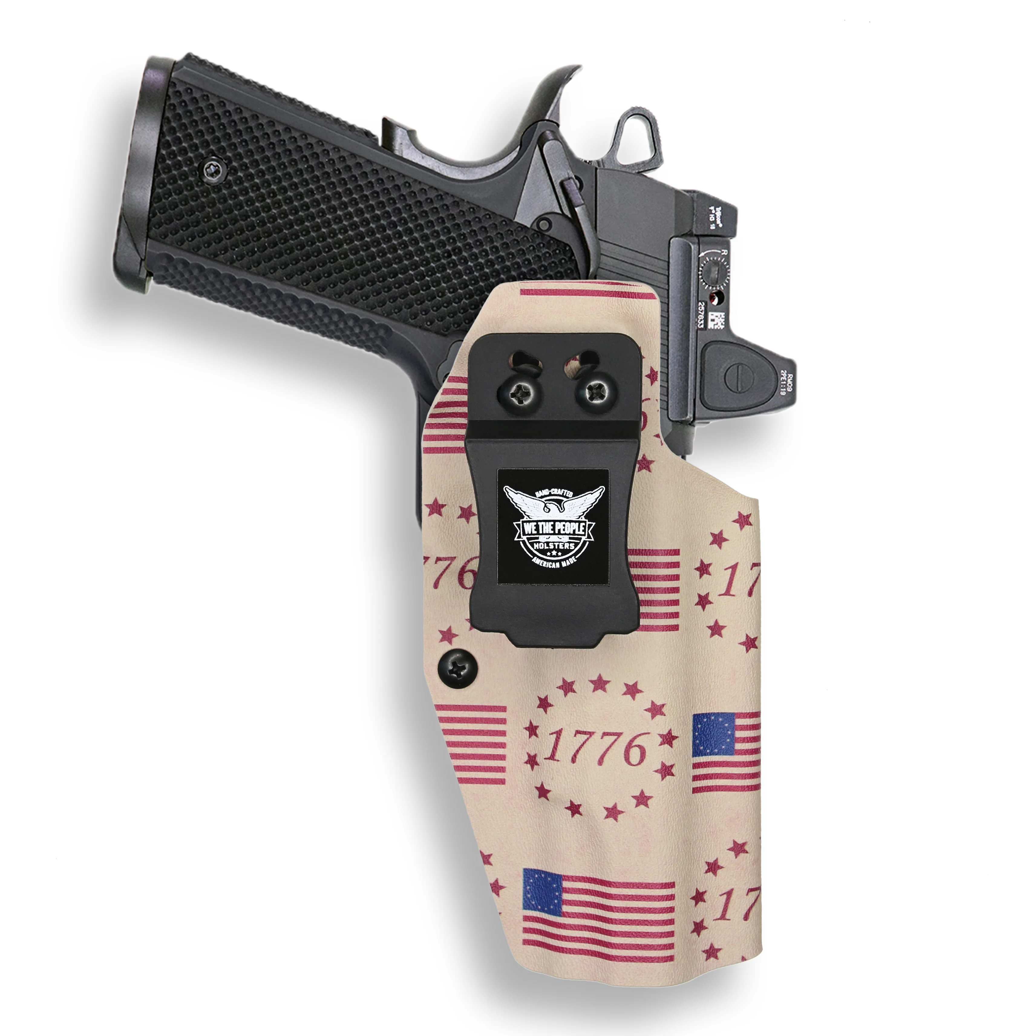 1911 5" Government 45ACP No Rail Only Red Dot Optic Cut IWB Holster - Image 31