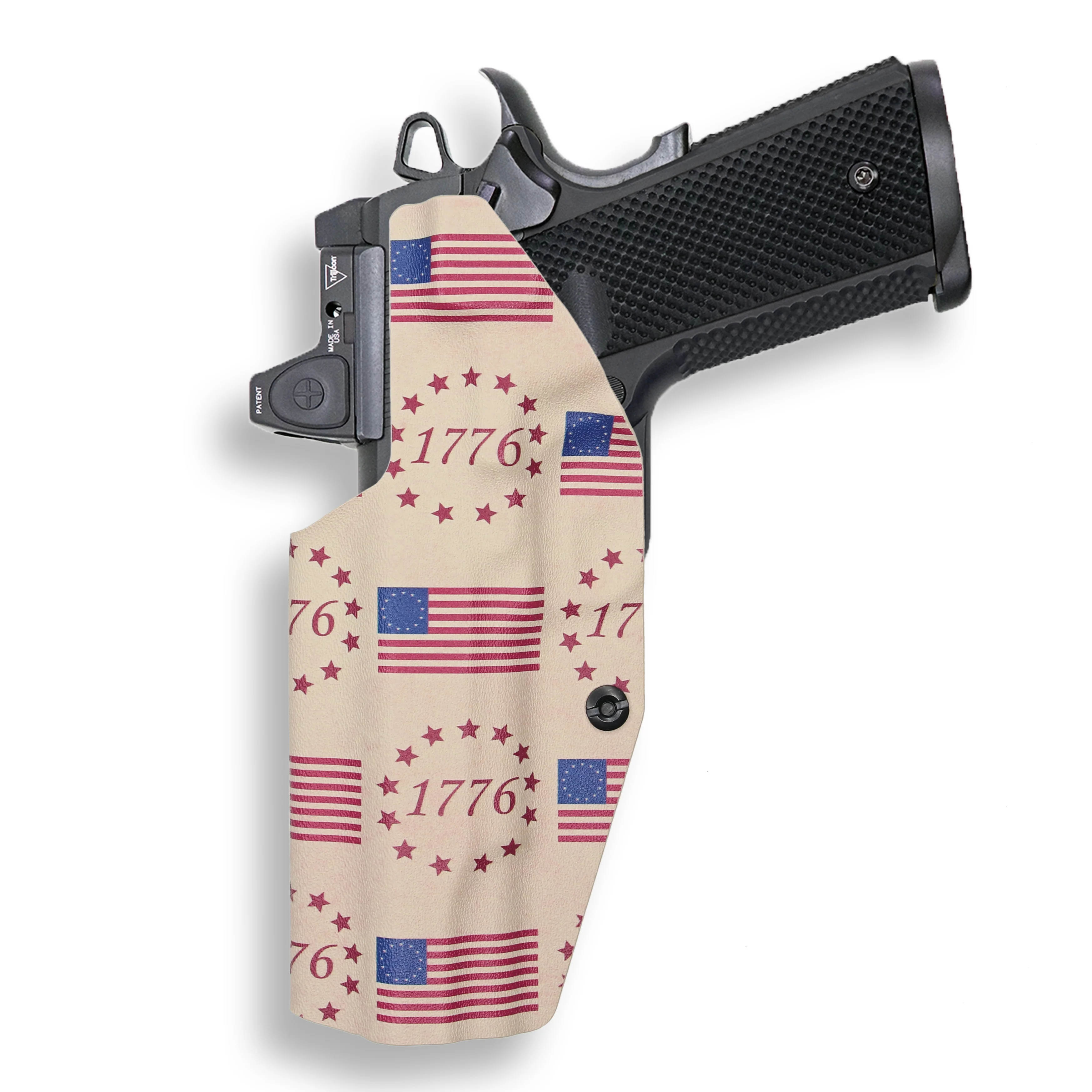 1911 5" Government 45ACP No Rail Only Red Dot Optic Cut IWB Holster - Image 32