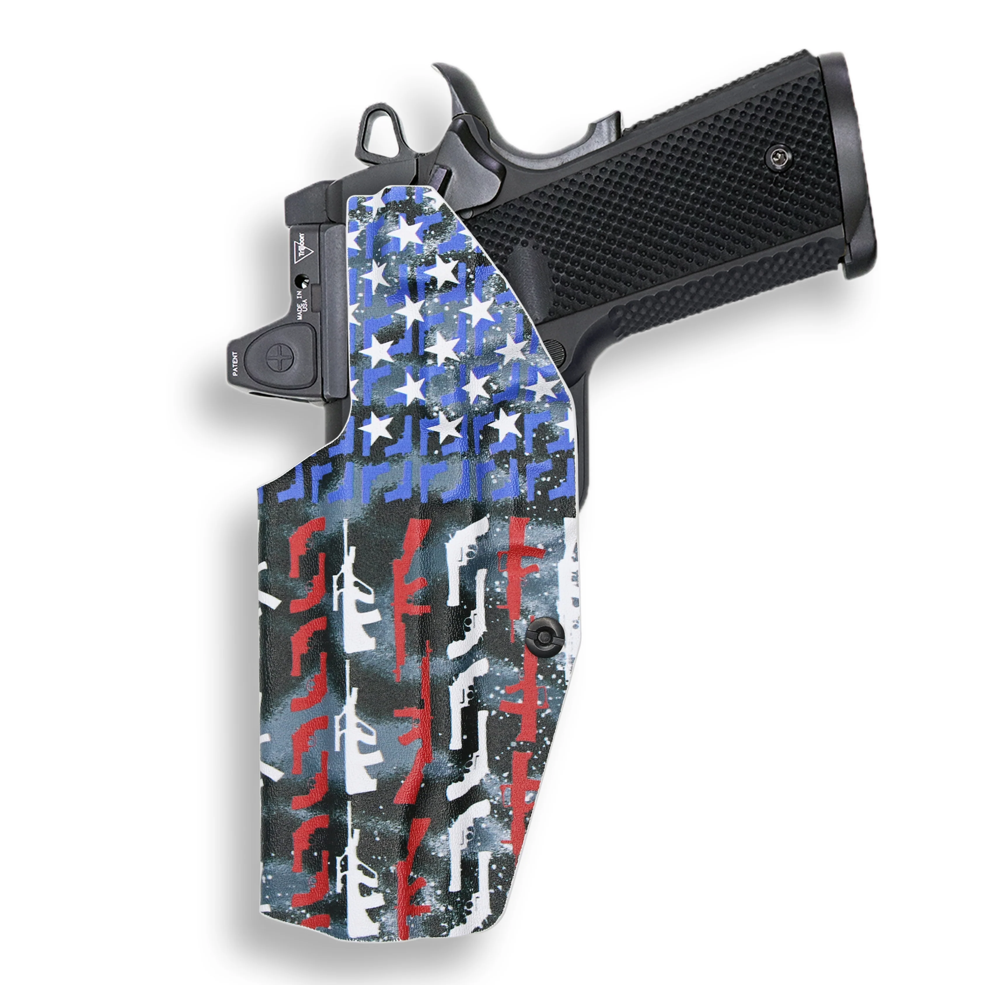1911 5" Government 45ACP No Rail Only Red Dot Optic Cut IWB Holster - Image 38