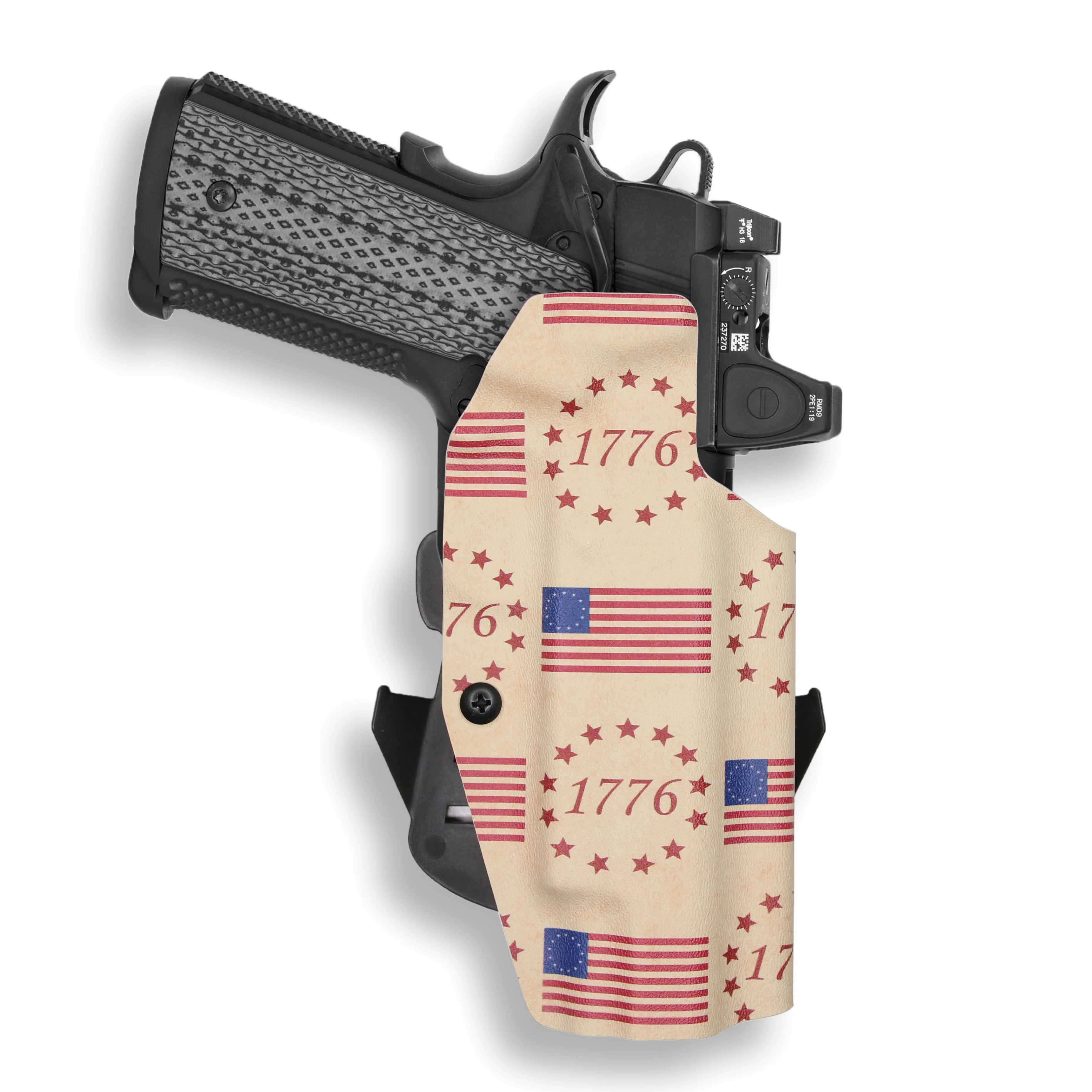1911 5" Government 45ACP with Rail Only Red Dot Optic Cut OWB Holster - Image 28