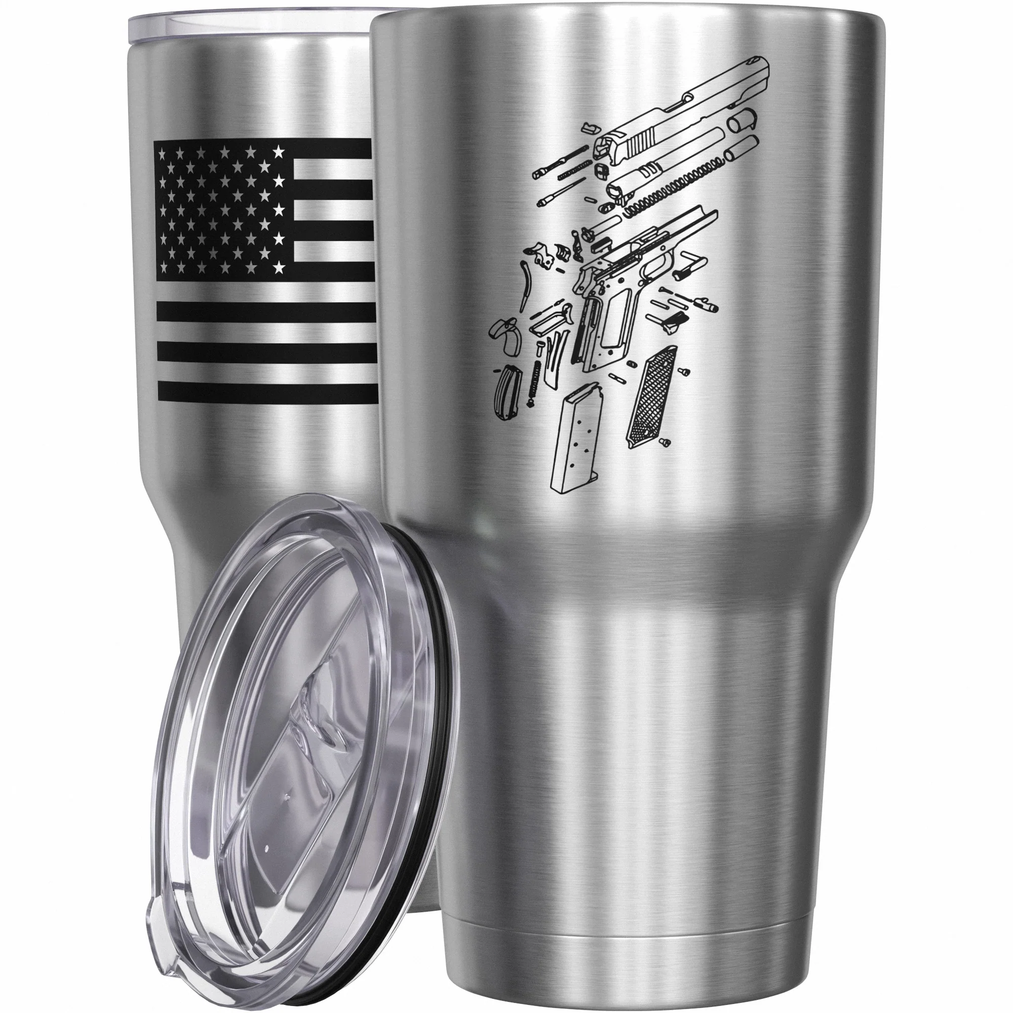 1911 Schematics Stainless Steel Tumbler - Image 7