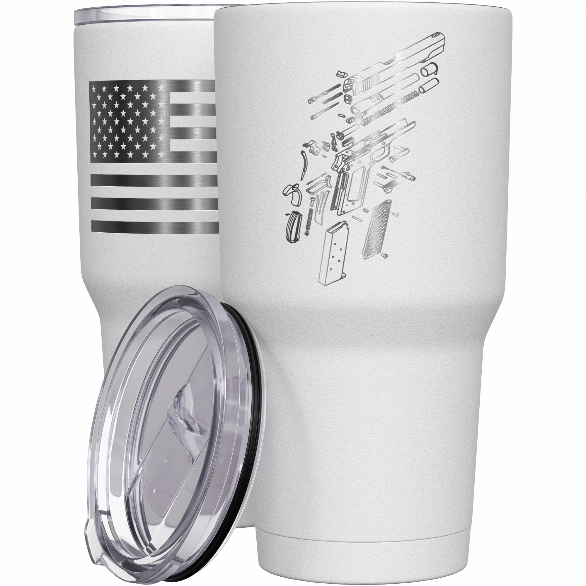 1911 Schematics Stainless Steel Tumbler - Image 9