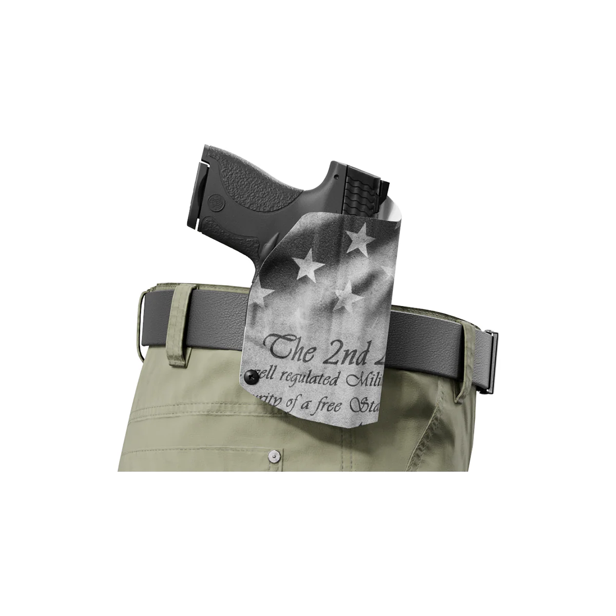 2nd Amendment Tribute Custom Printed Holster - OWB Kydex Holster - Image 6