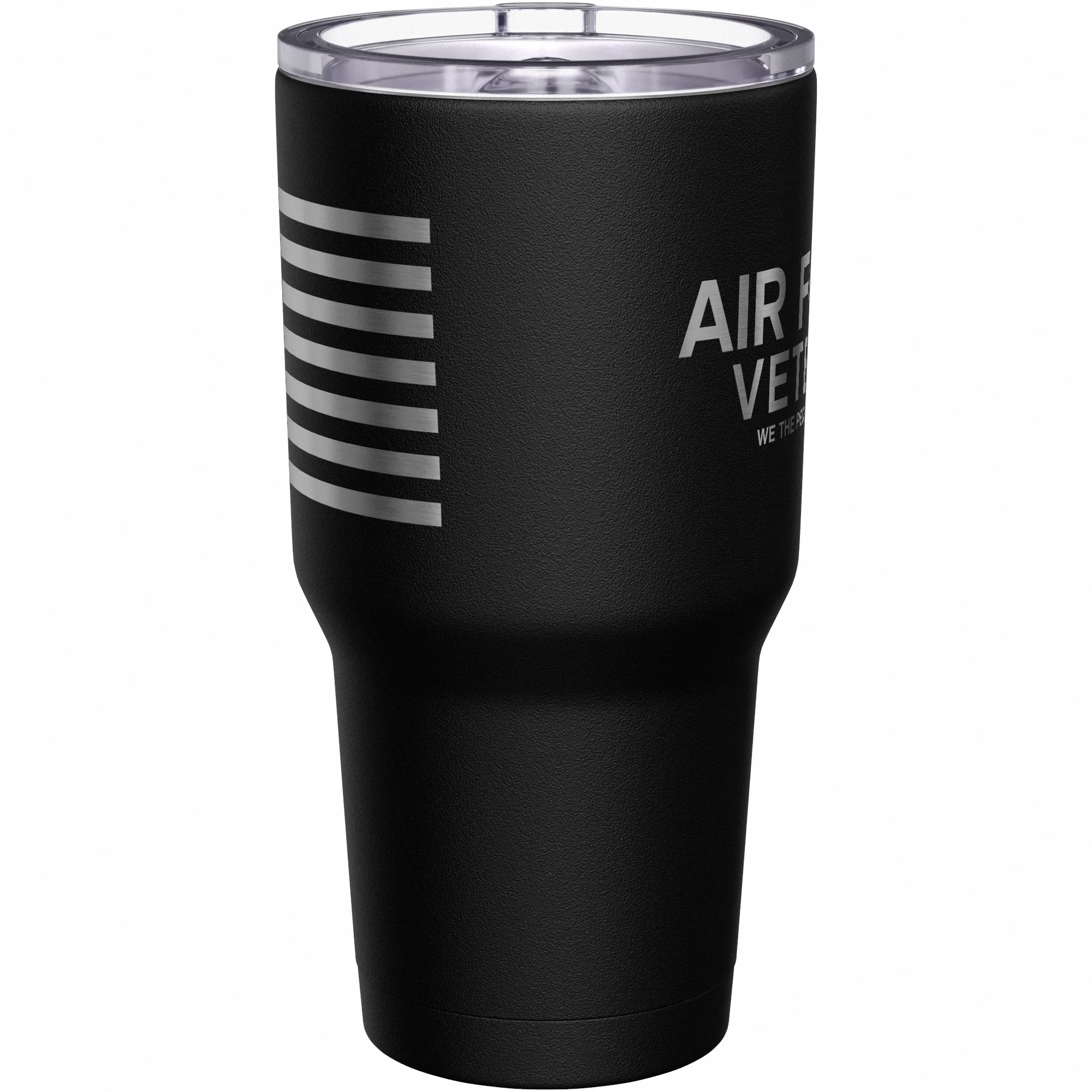 Air Force Vet + American Flag Stainless Steel Tumbler - Image 3