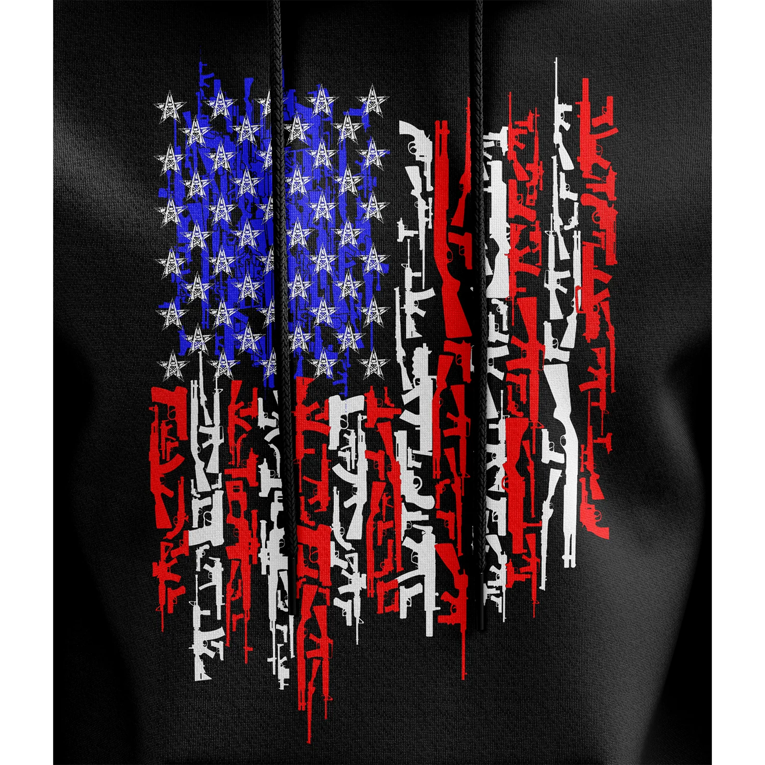 American Flag In Guns 2.0 Hoodie - Image 3