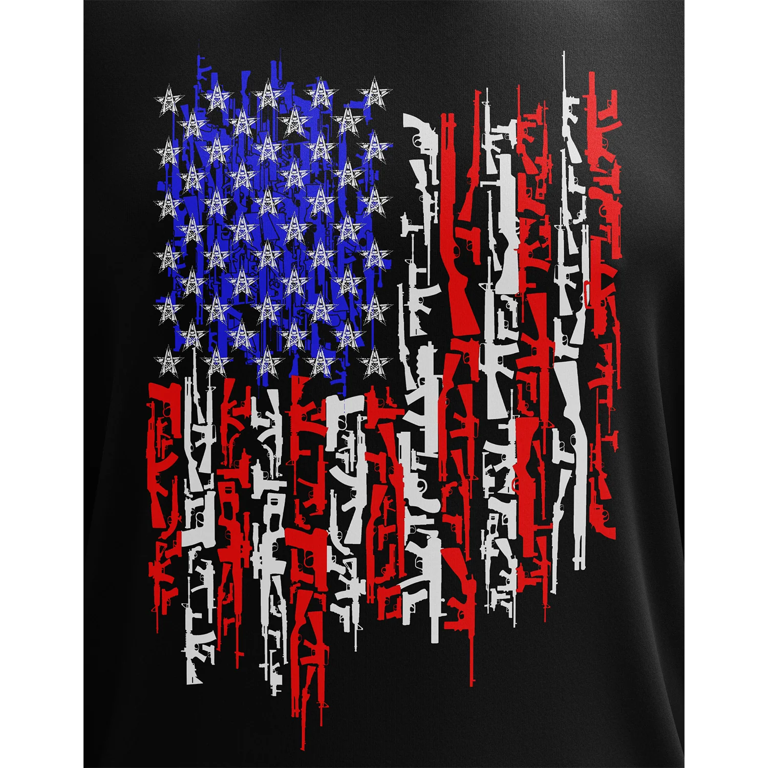 American Flag In Guns 2.0 Long Sleeve Shirt - Image 3