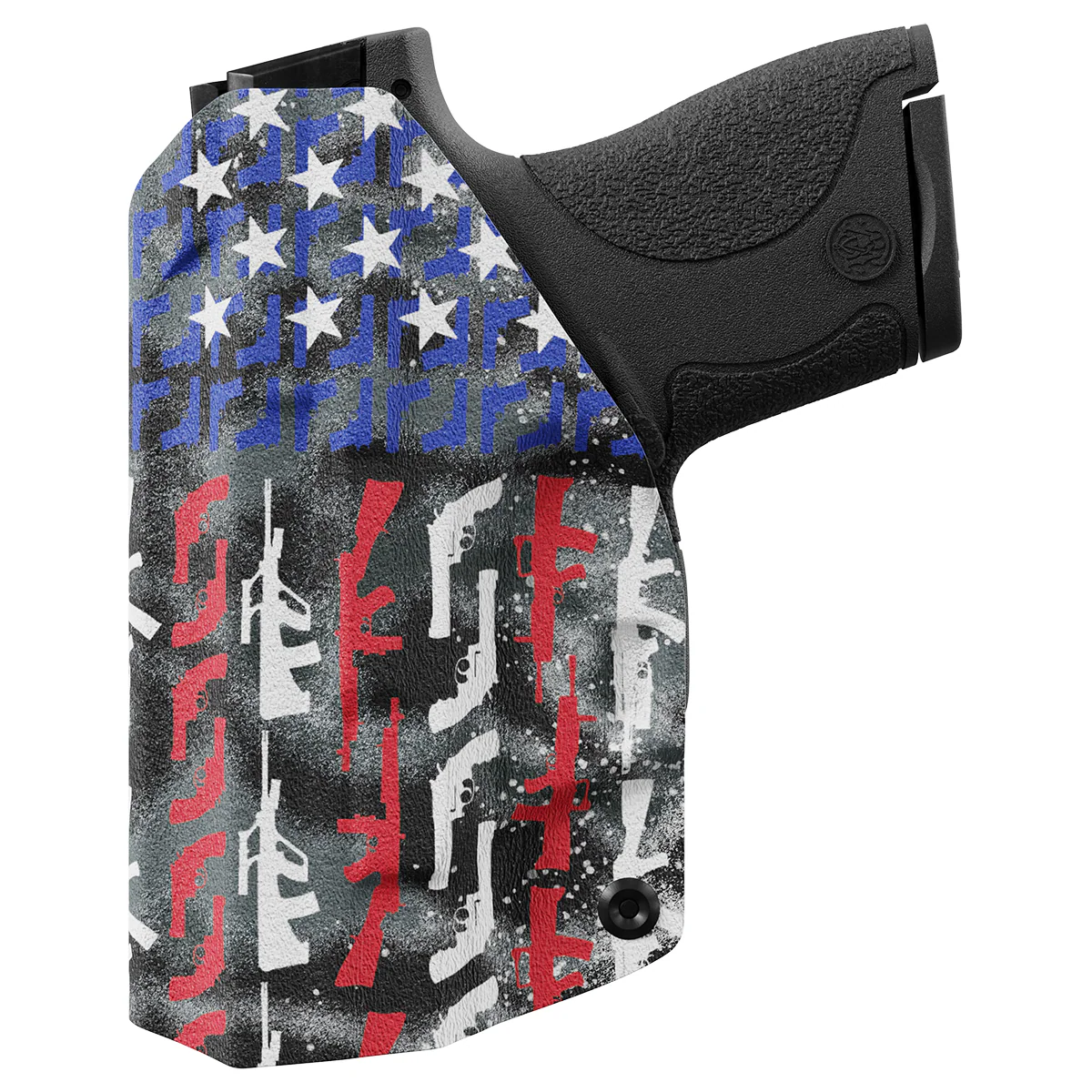 American Flag in Guns Patriotic Colors Custom Printed Holster - IWB Kydex Holster - Image 3