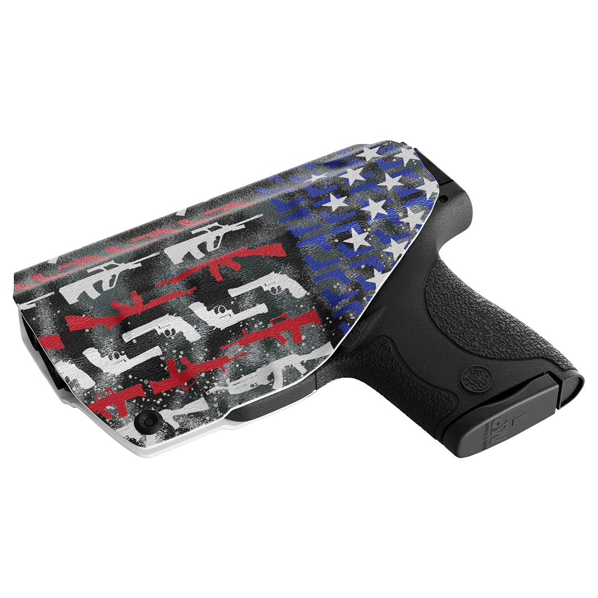 American Flag in Guns Patriotic Colors Custom Printed Holster - IWB Kydex Holster - Image 4
