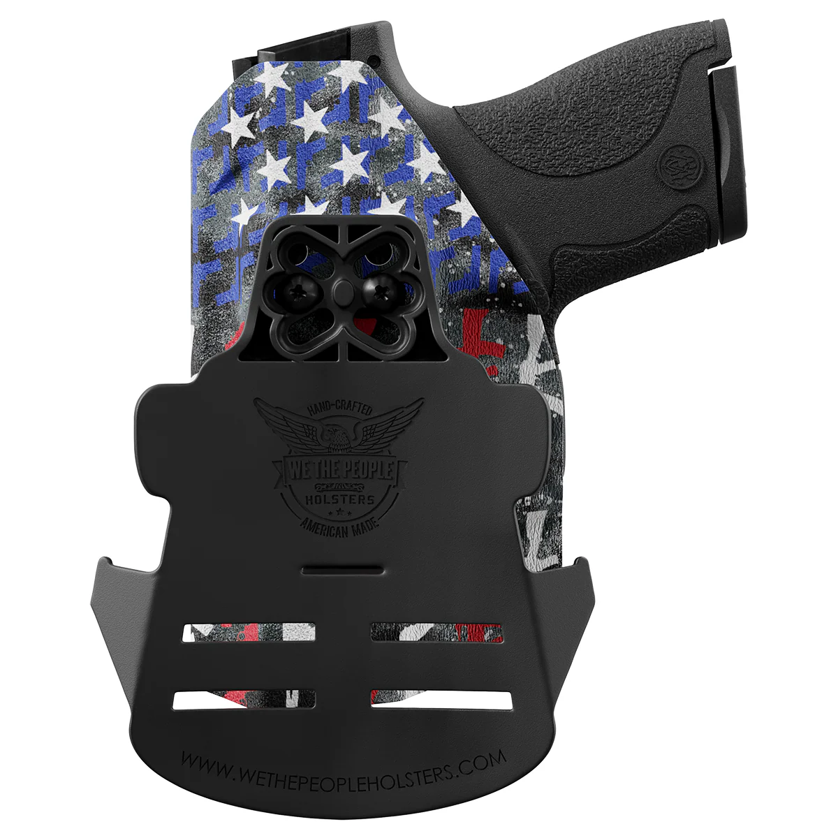 American Flag in Guns Patriotic Colors Custom Printed Holster - OWB Kydex Holster - Image 3