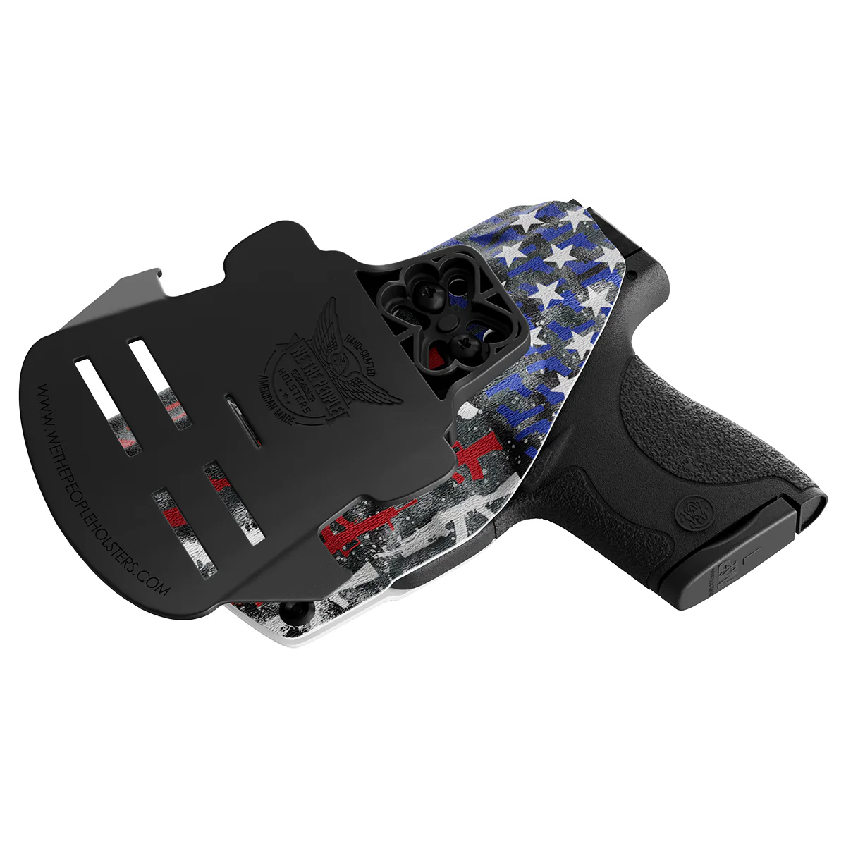 American Flag in Guns Patriotic Colors Custom Printed Holster - OWB Kydex Holster - Image 4