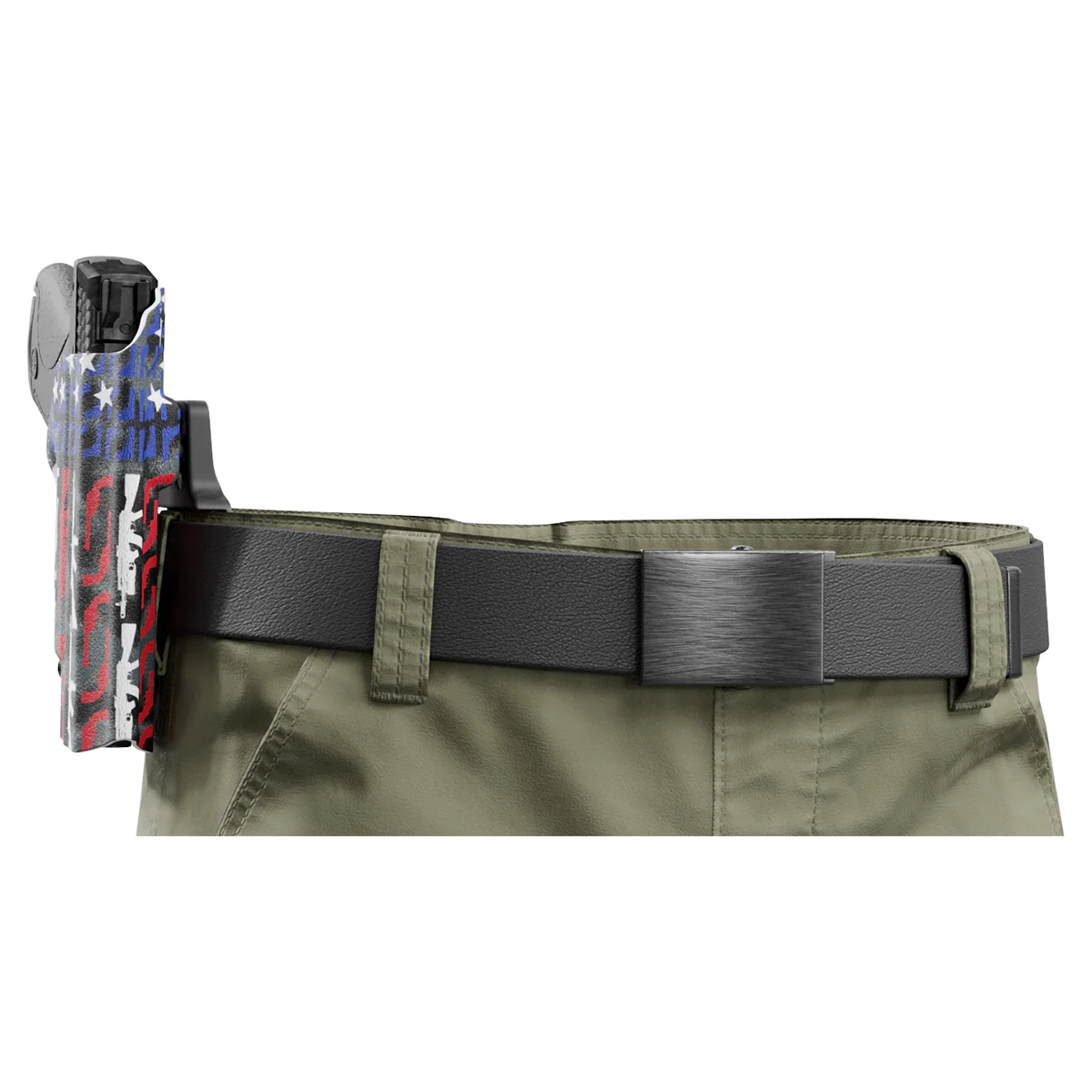 American Flag in Guns Patriotic Colors Custom Printed Holster - OWB Kydex Holster - Image 5