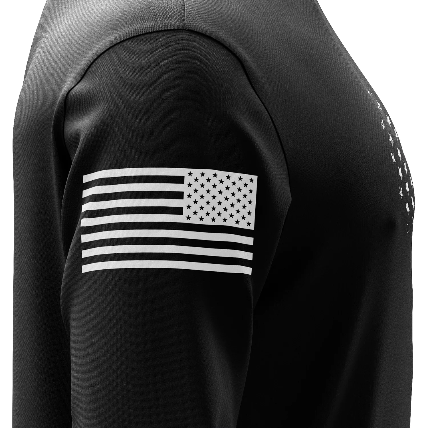 American Flag Thin Blue Line Long Sleeve Shirt - Image 5
